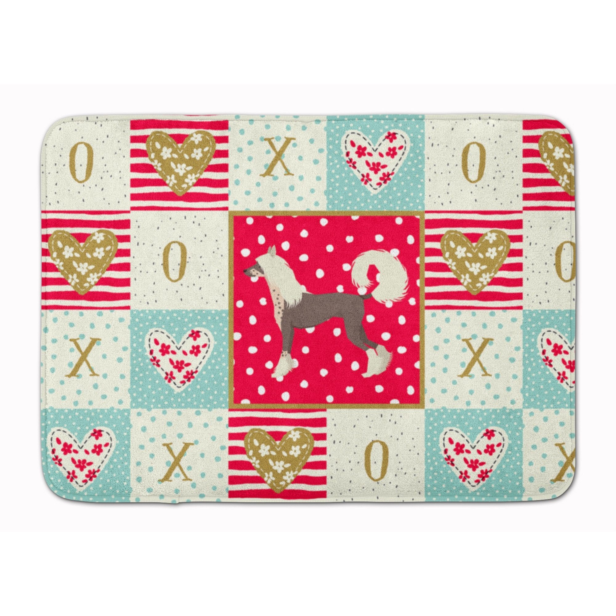 &quotCaroline's Treasures Chinese Crested Love Machine Washable Memory Foam Mat doormats, Multicolor"