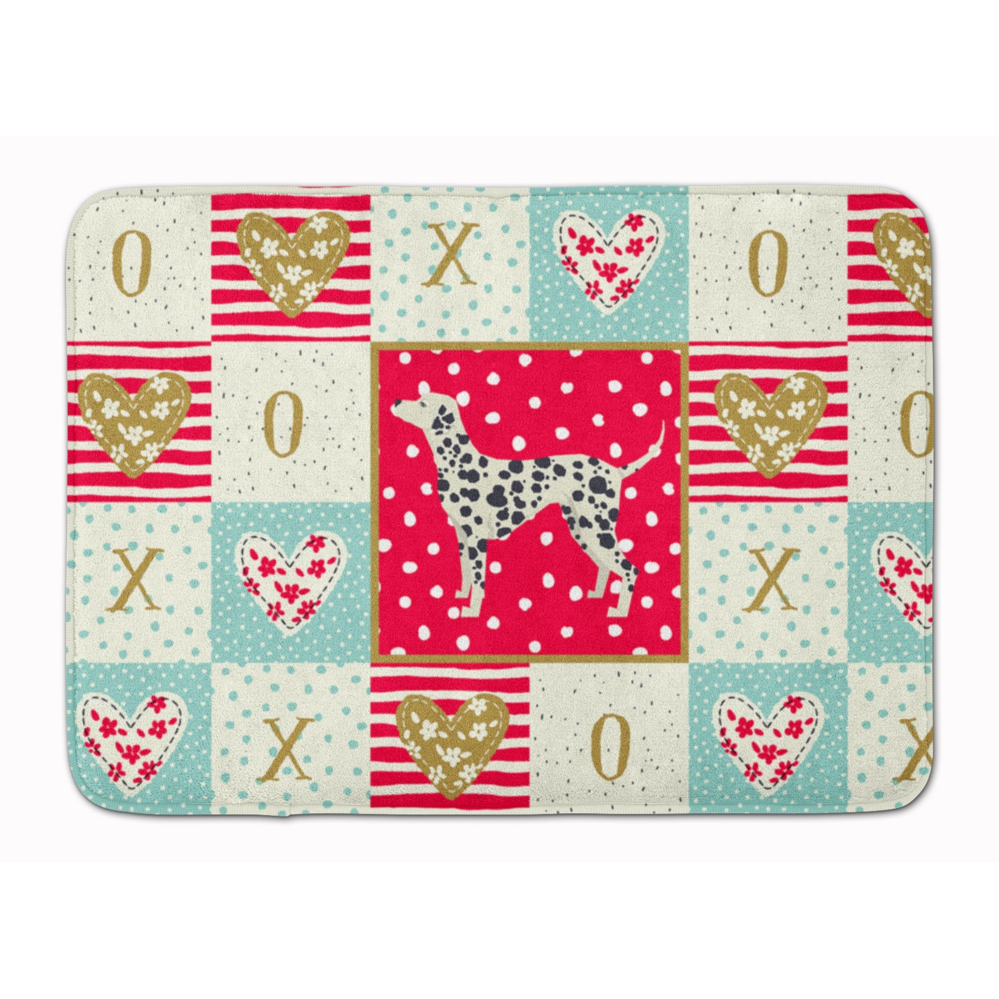 &quotCaroline's Treasures Dalmatian Love Machine Washable Memory Foam Mat doormats, Multicolor"