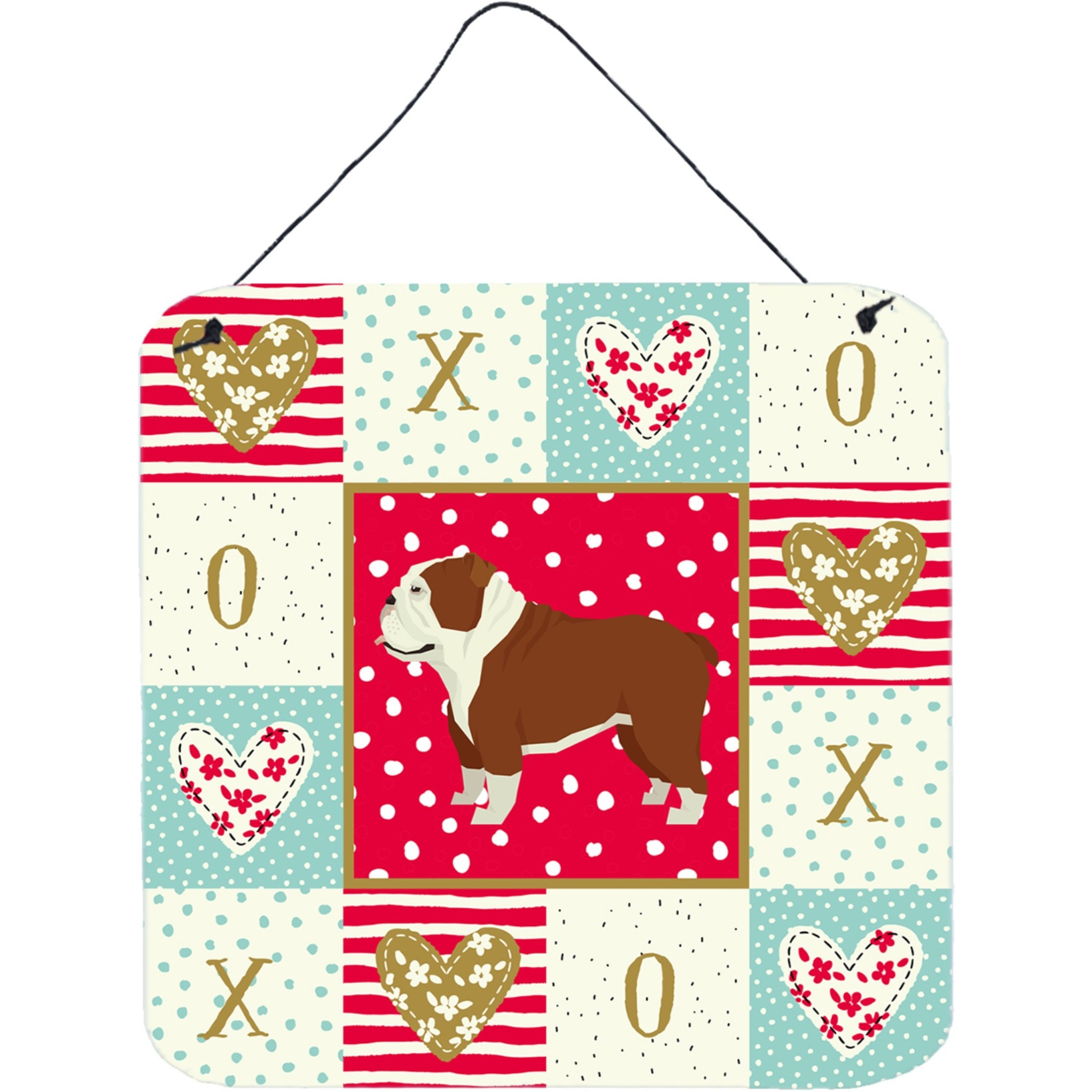 &quotCaroline's Treasures English Bulldog Love Door Hanging Prints wall-decor, Multicolor"