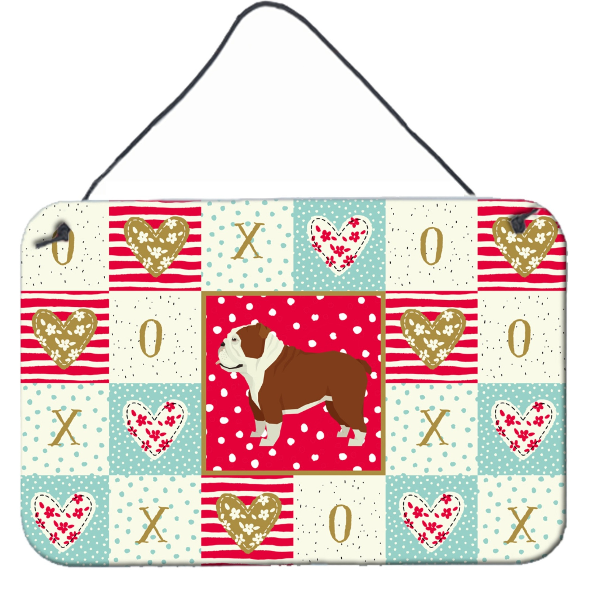 &quotCaroline's Treasures English Bulldog Love Door Hanging Prints wall-decor, Multicolor"