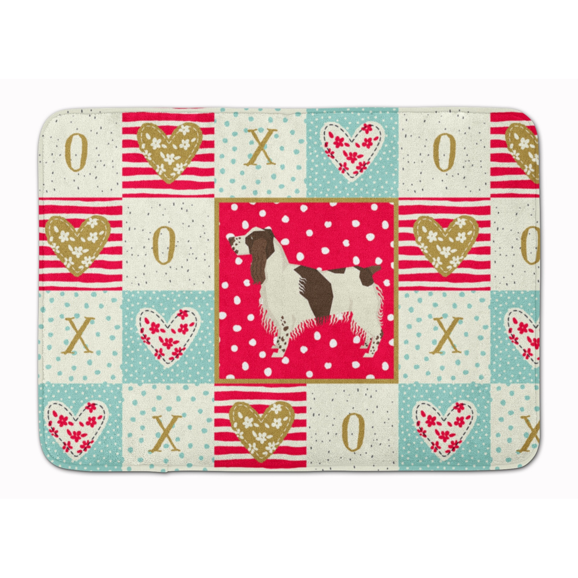 &quotCaroline's Treasures English Springer Spaniel Love Machine Washable Memory Foam Mat doormats, Multicolor"