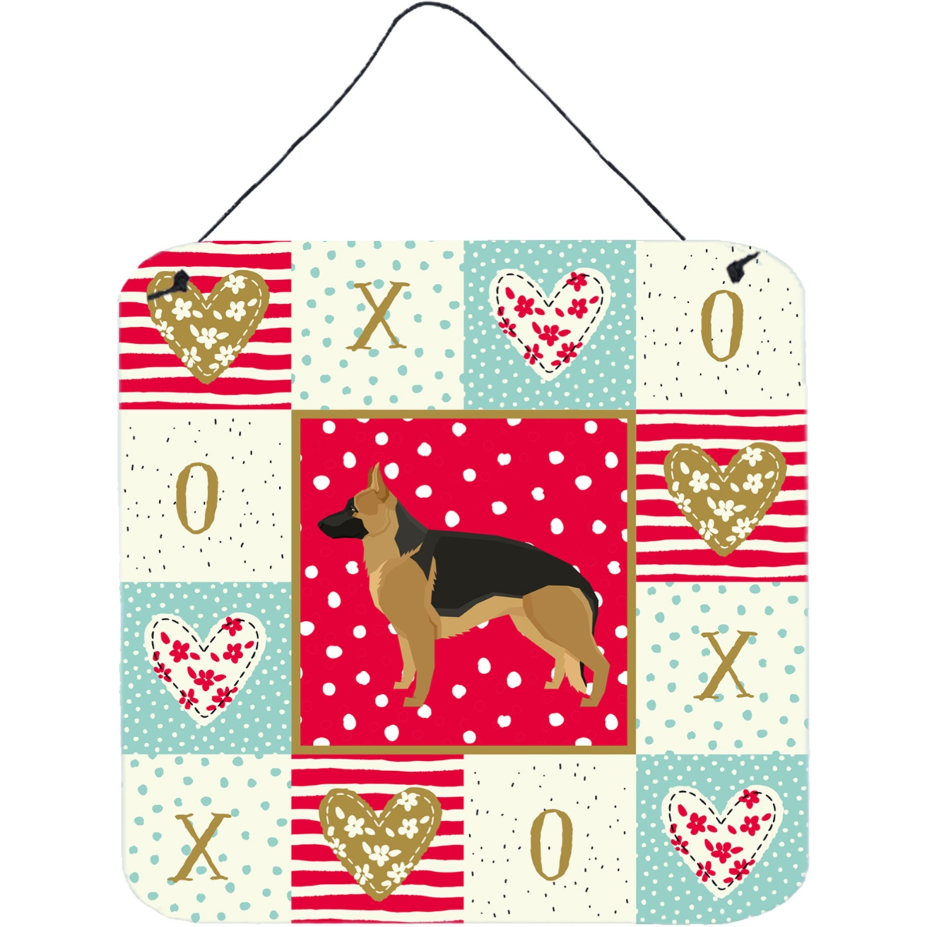 &quotCaroline's Treasures German Shepherd Love Door Hanging Prints wall-decor, Multicolor"