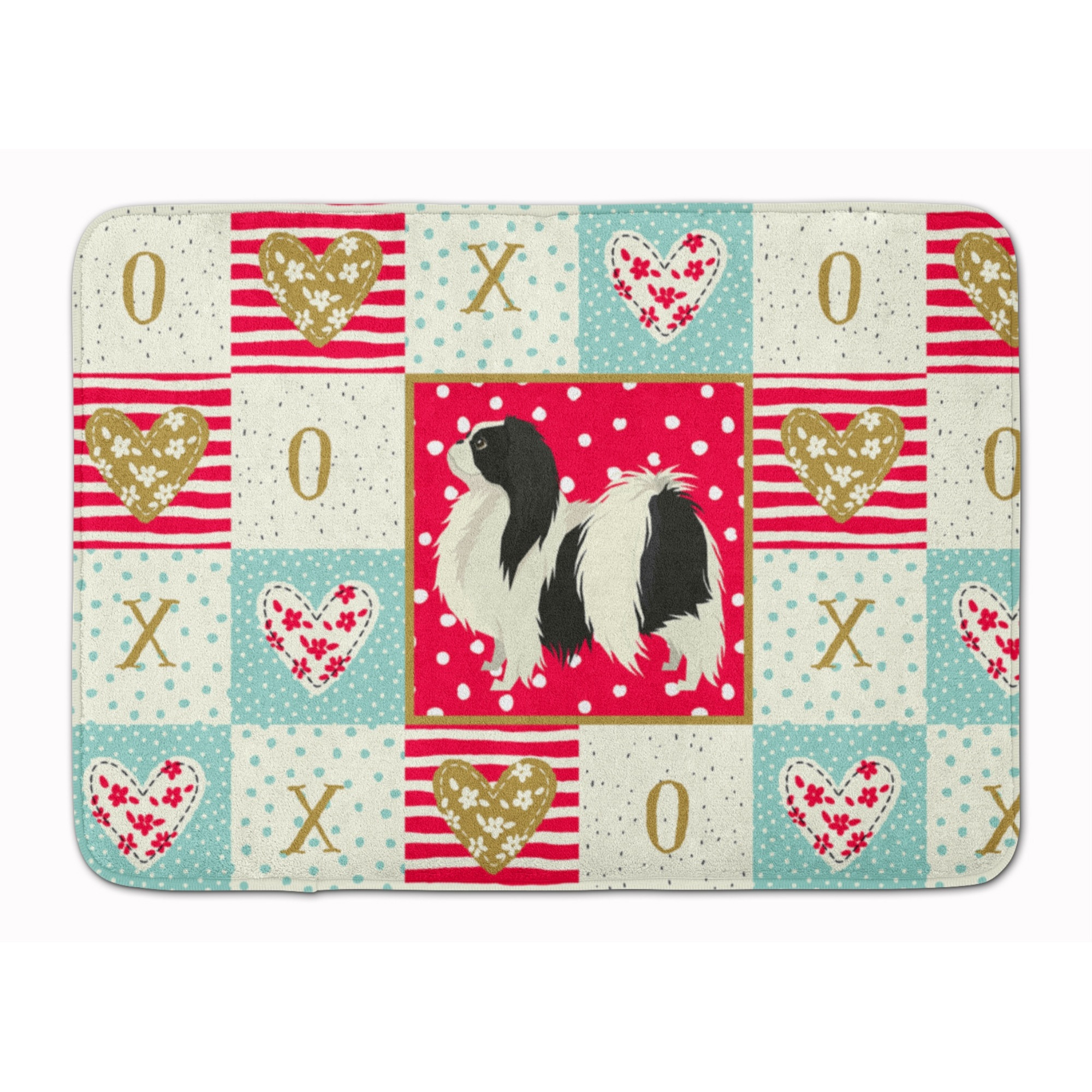 &quotCaroline's Treasures Japanese Chin Love Machine Washable Memory Foam Mat doormats, Multicolor"