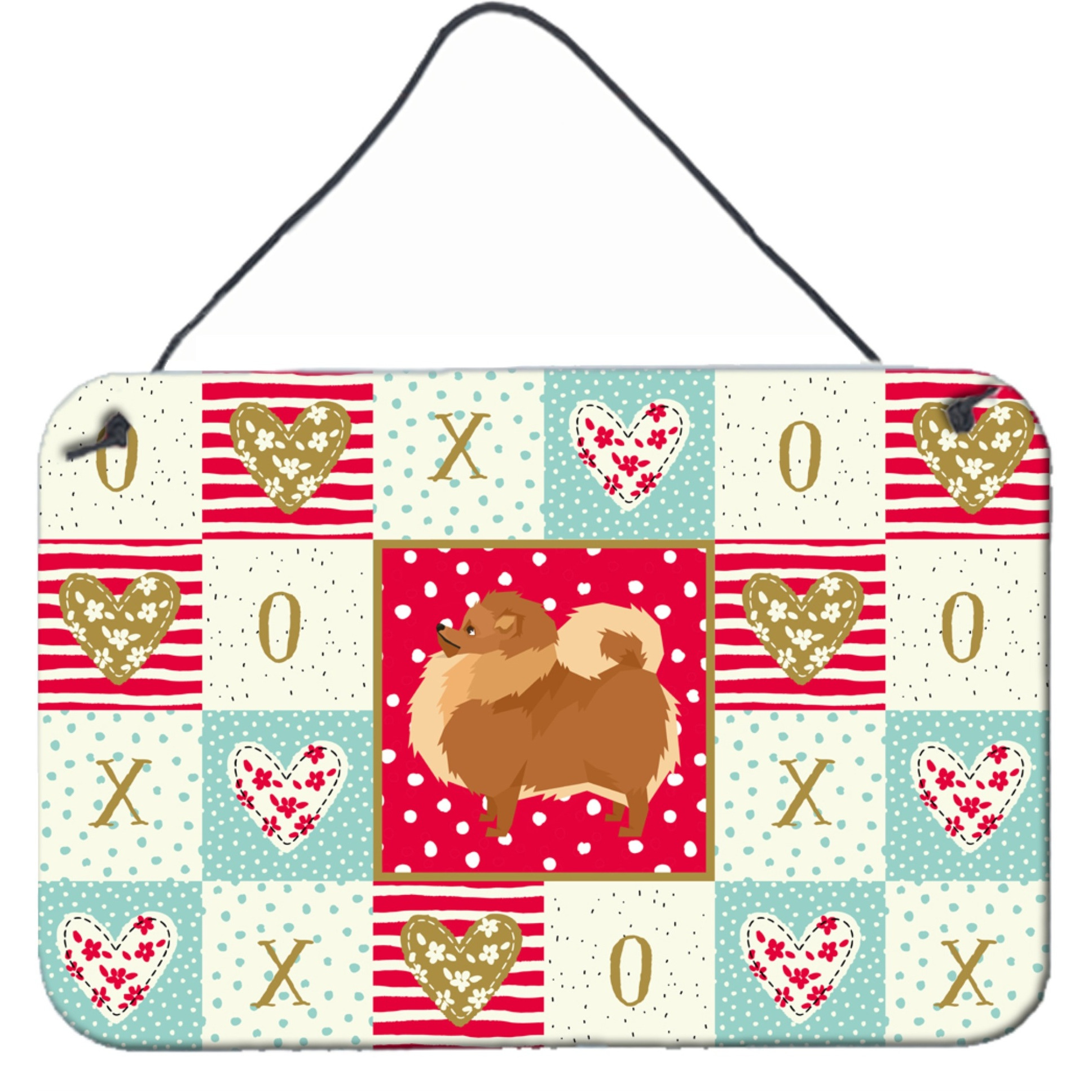 &quotCaroline's Treasures Pomeranian Love Door Hanging Prints wall-decor, Multicolor"