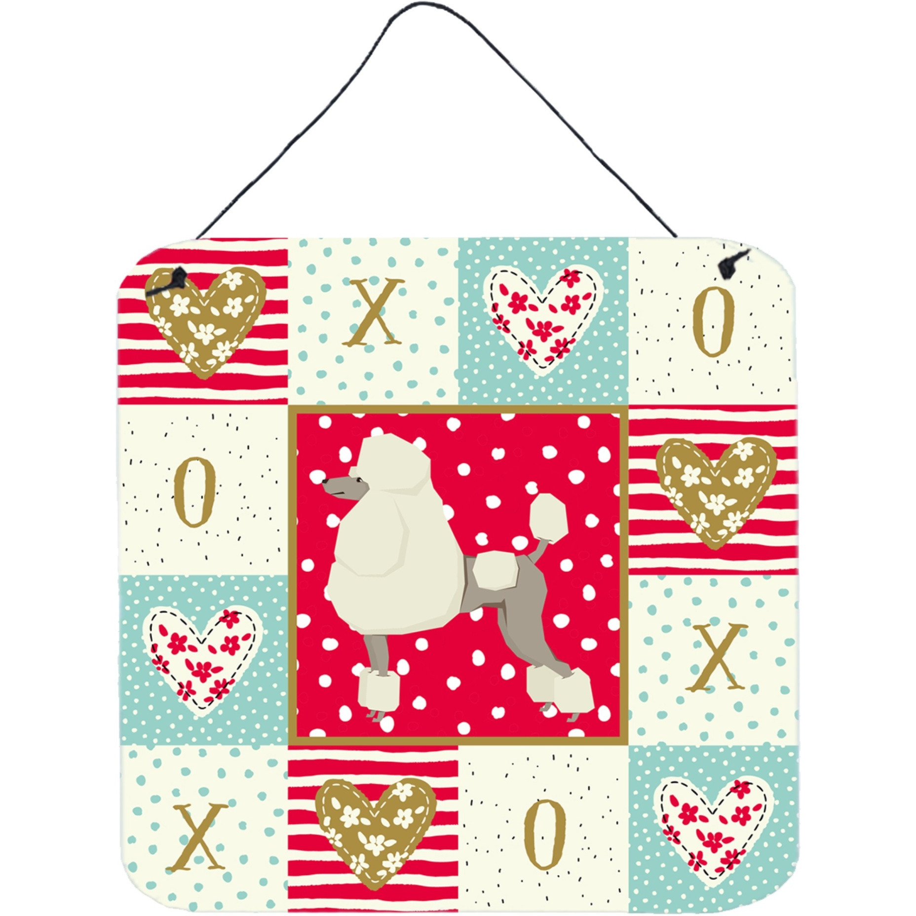 &quotCaroline's Treasures Poodle Love Door Hanging Prints wall-decor, Multicolor"