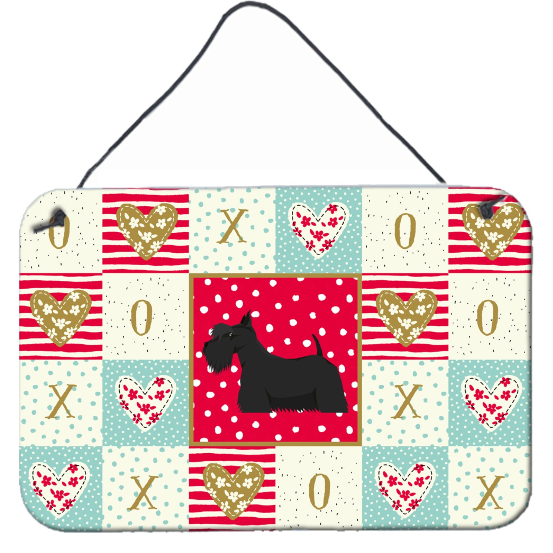 &quotCaroline's Treasures Scottish Terrier Love Door Hanging Prints wall-decor, Multicolor"