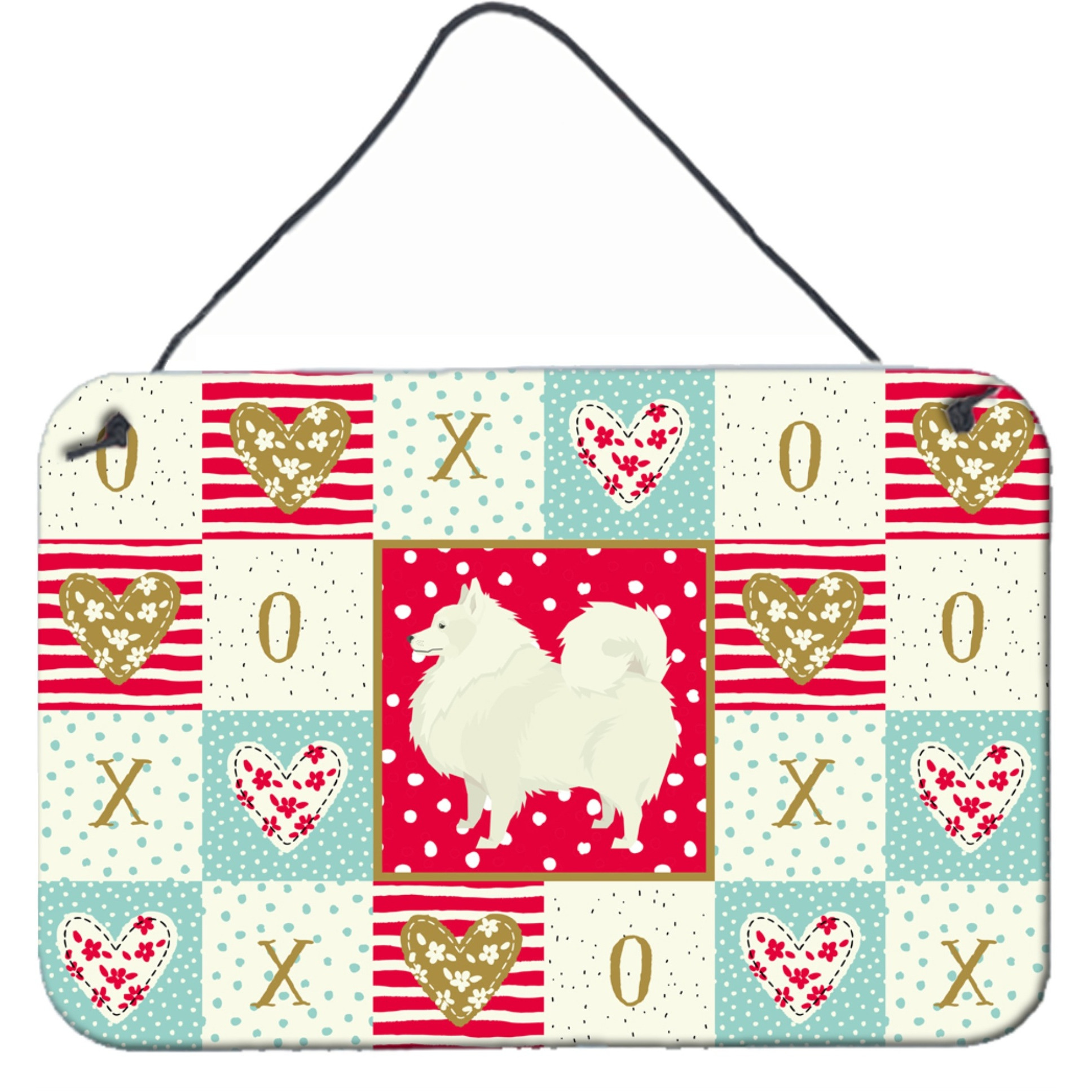 &quotCaroline's Treasures Spitz Love Door Hanging Prints wall-decor, Multicolor"