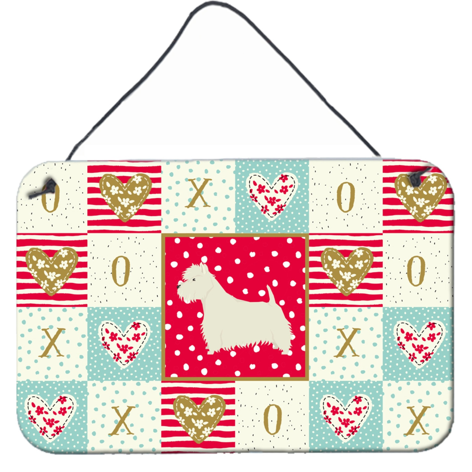 &quotCaroline's Treasures Westie Love Door Hanging Prints wall-decor, Multicolor"