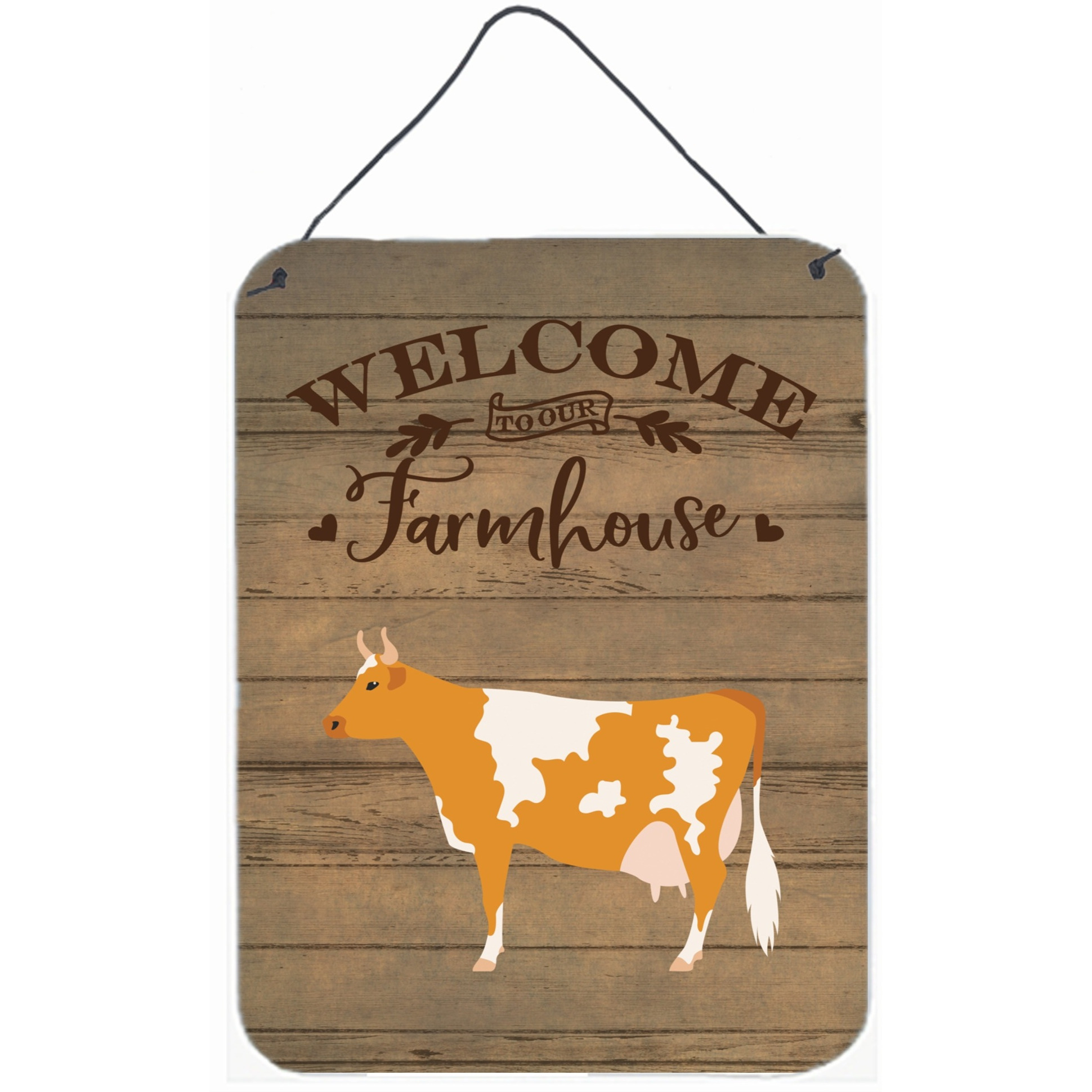 &quotCaroline's Treasures Guernsey Cow Welcome Door Hanging Prints wall-decor, Multicolor"