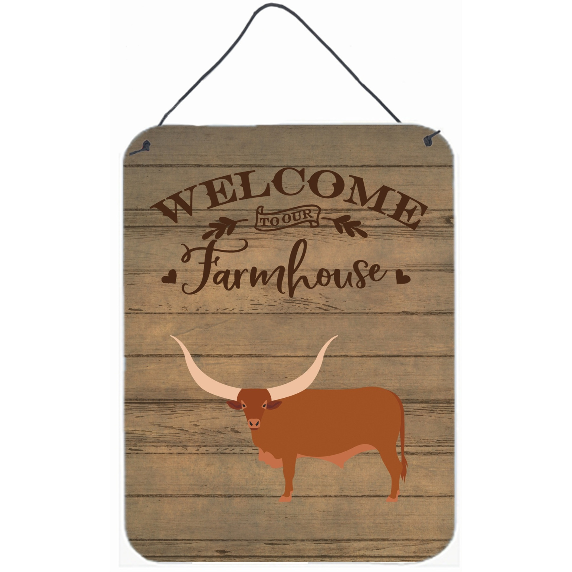 &quotCaroline's Treasures Ankole-Watusu Cow Welcome Door Hanging Prints wall-decor, Multicolor"