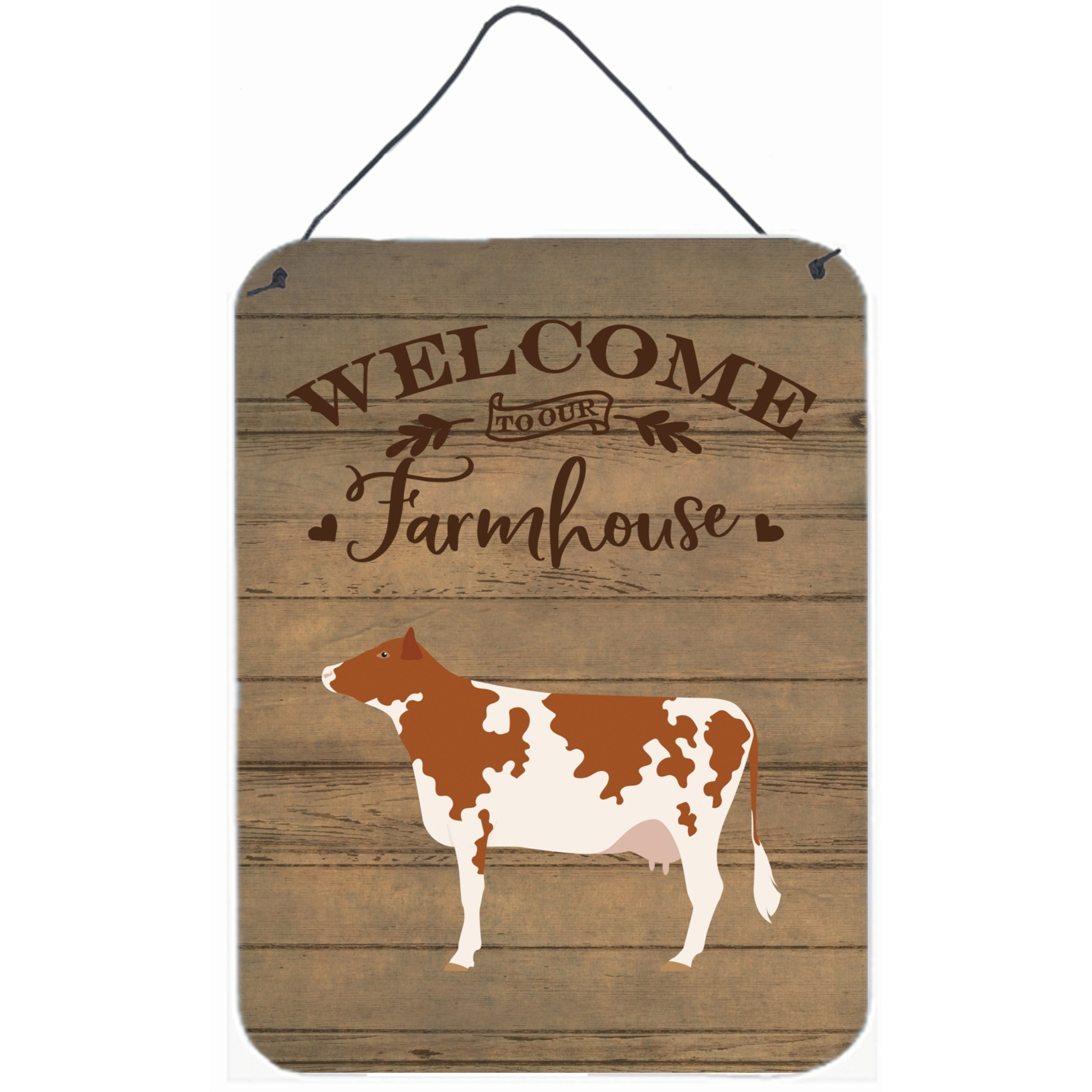 &quotCaroline's Treasures Ayrshire Cow Welcome Door Hanging Prints wall-decor, Multicolor"