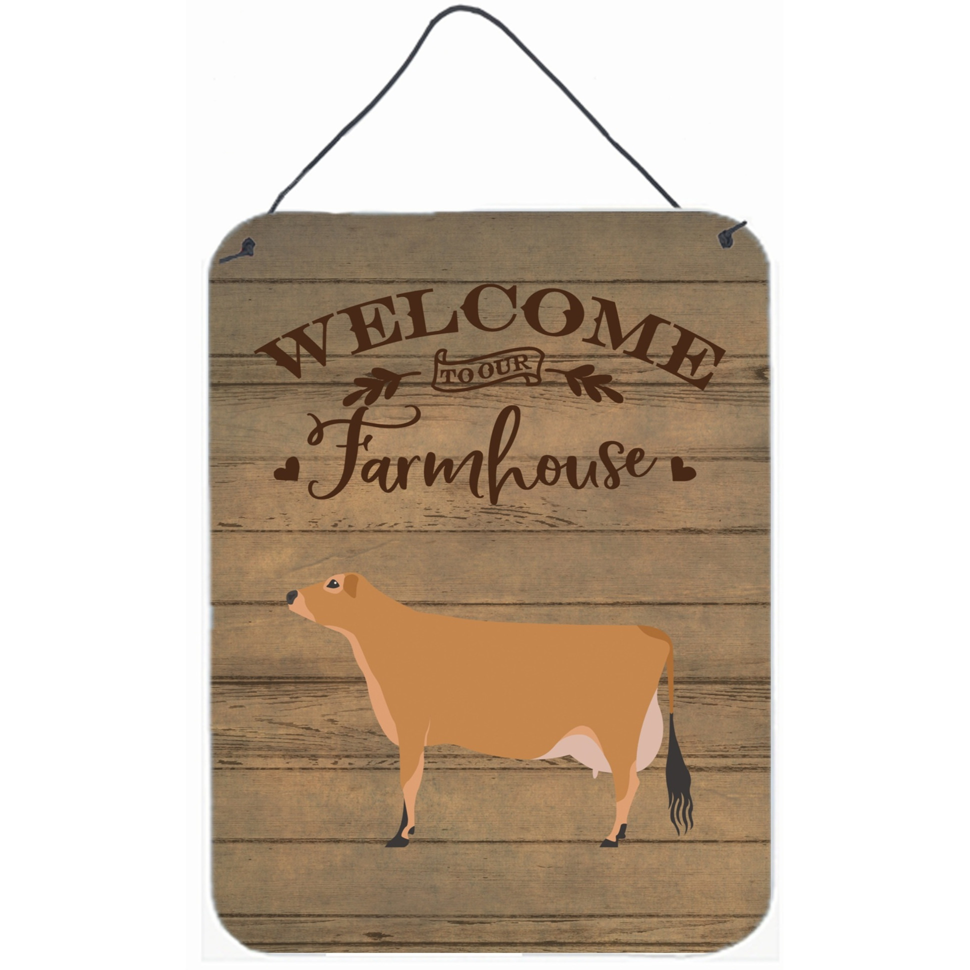 &quotCaroline's Treasures Jersey Cow Welcome Door Hanging Prints wall-decor, Multicolor"