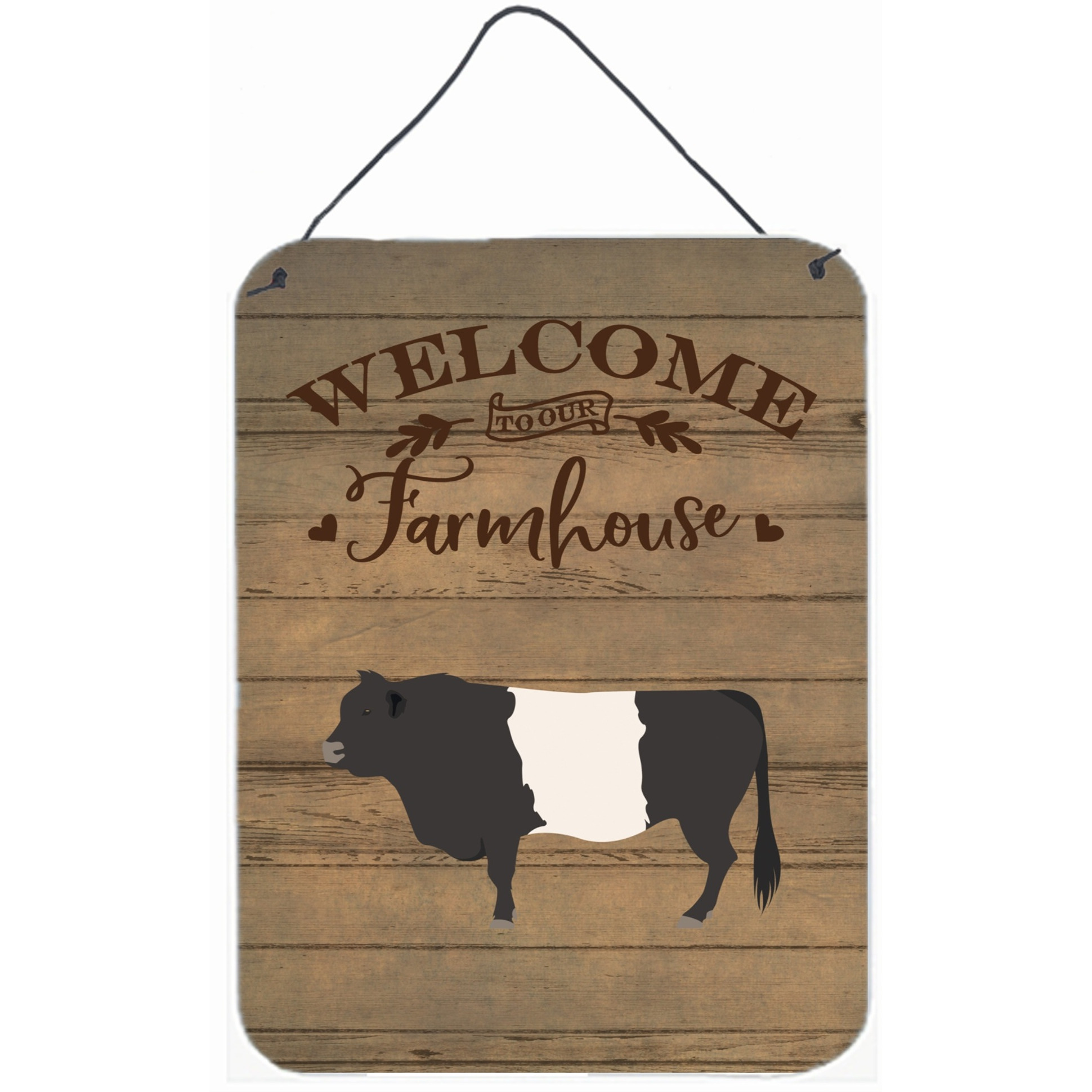 &quotCaroline's Treasures Belted Galloway Cow Welcome Door Hanging Prints wall-decor, Multicolor"
