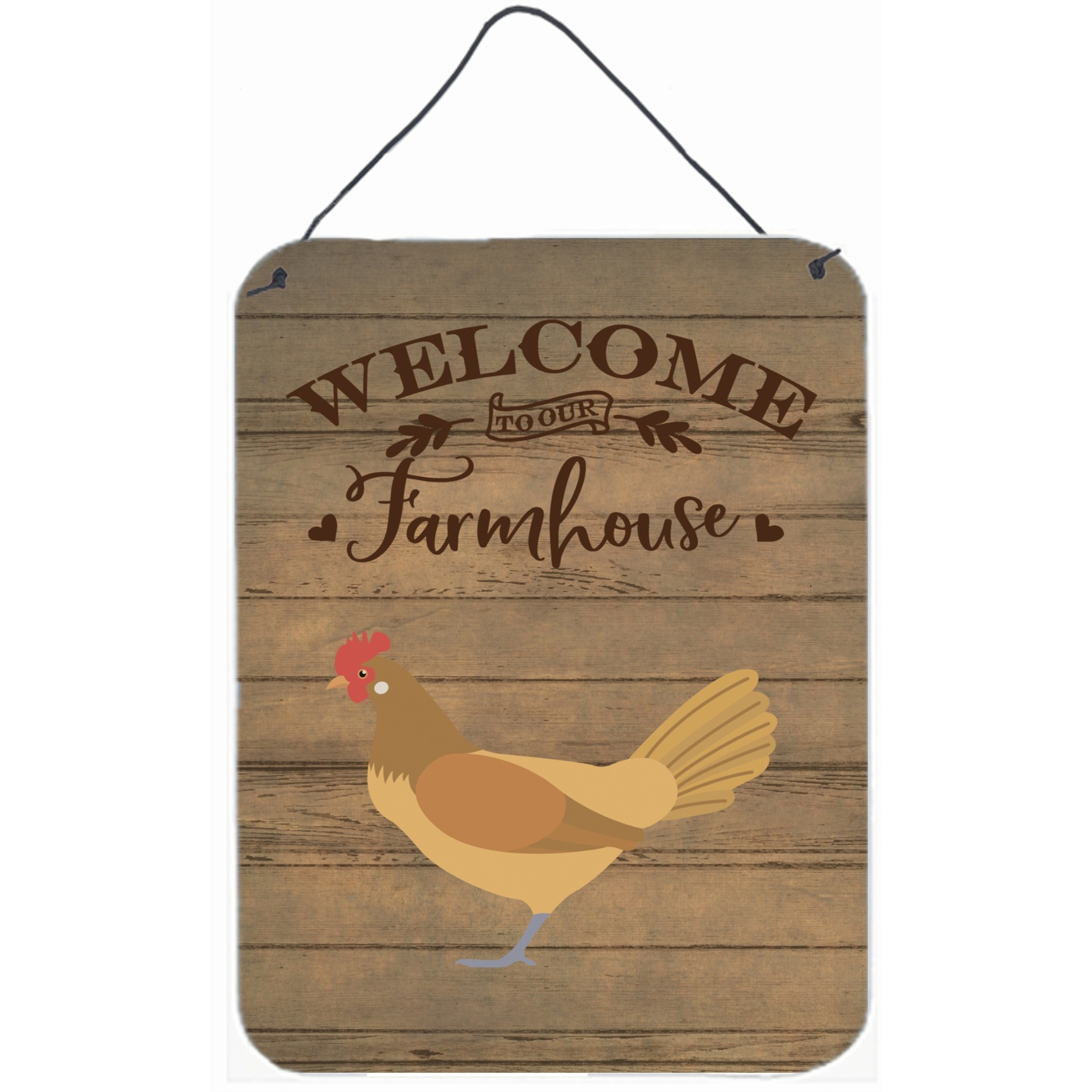 &quotCaroline's Treasures Frisian Friesian Chicken Welcome Door Hanging Prints wall-decor, Multicolor"