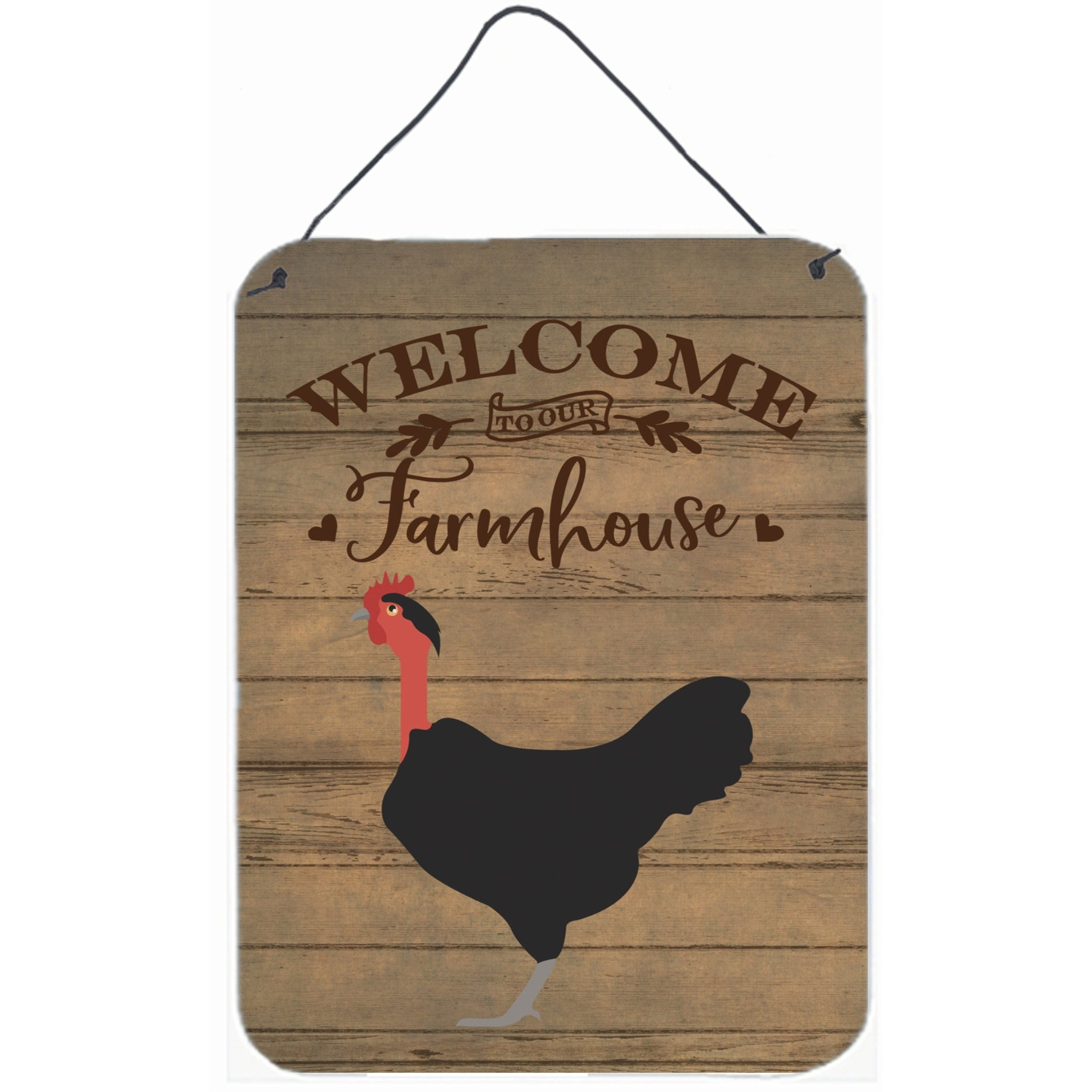 &quotCaroline's Treasures Naked Neck Chicken Welcome Door Hanging Prints wall-decor, Multicolor"