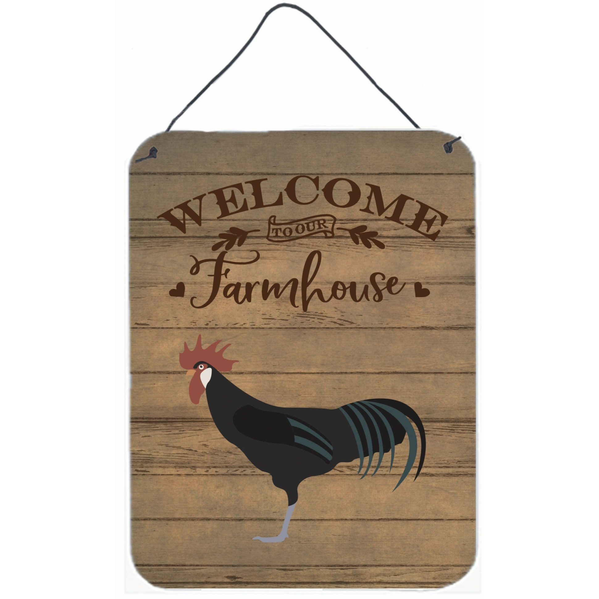 &quotCaroline's Treasures Minorca Ctalalan Chicken Welcome Door Hanging Prints wall-decor, Multicolor"