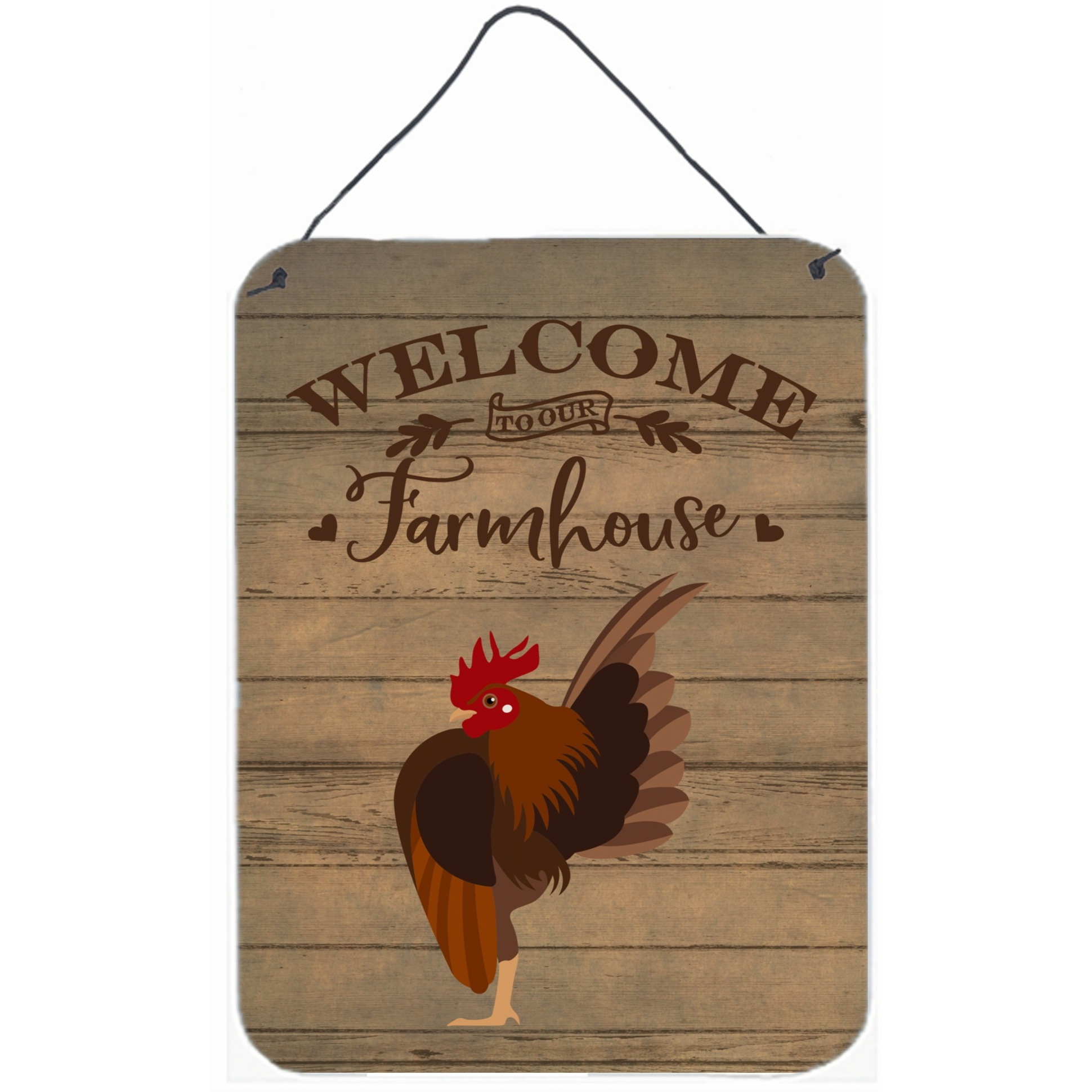&quotCaroline's Treasures Malaysian Serama Chicken Welcome Door Hanging Prints wall-decor, Multicolor"