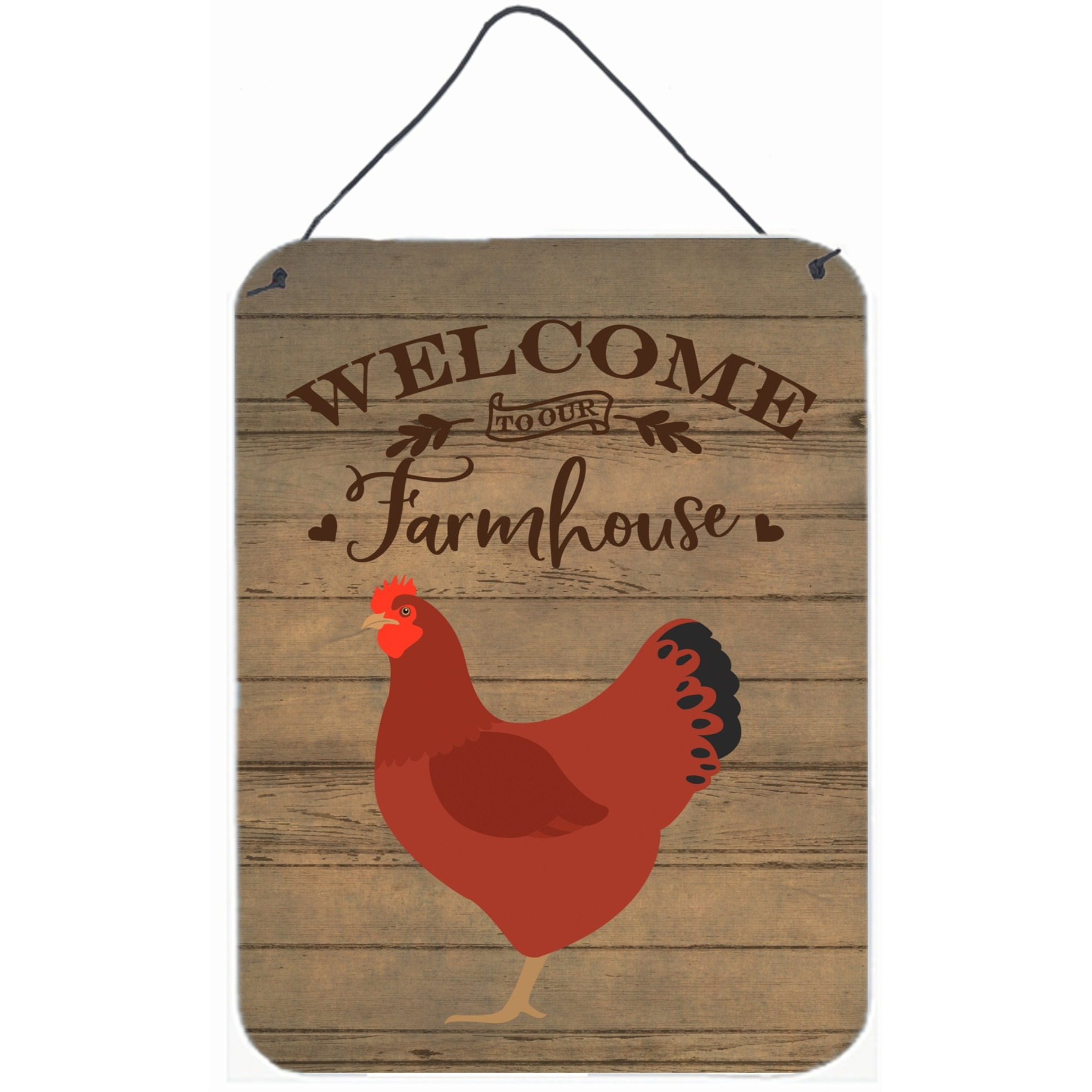&quotCaroline's Treasures New Hampshire Red Chicken Welcome Door Hanging Prints wall-decor, Multicolor"