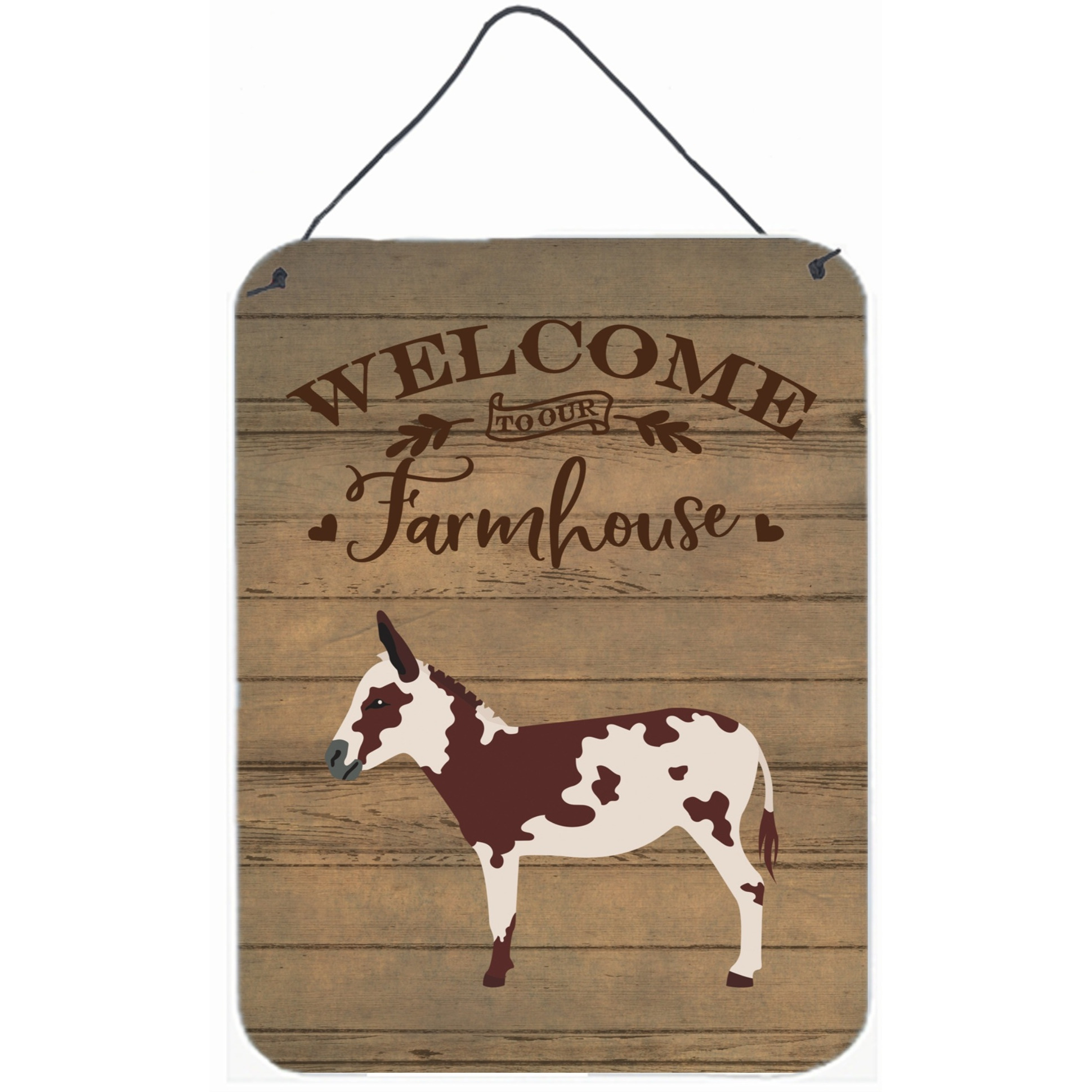 &quotCaroline's Treasures American Spotted Donkey Welcome Door Hanging Prints wall-decor, Multicolor"