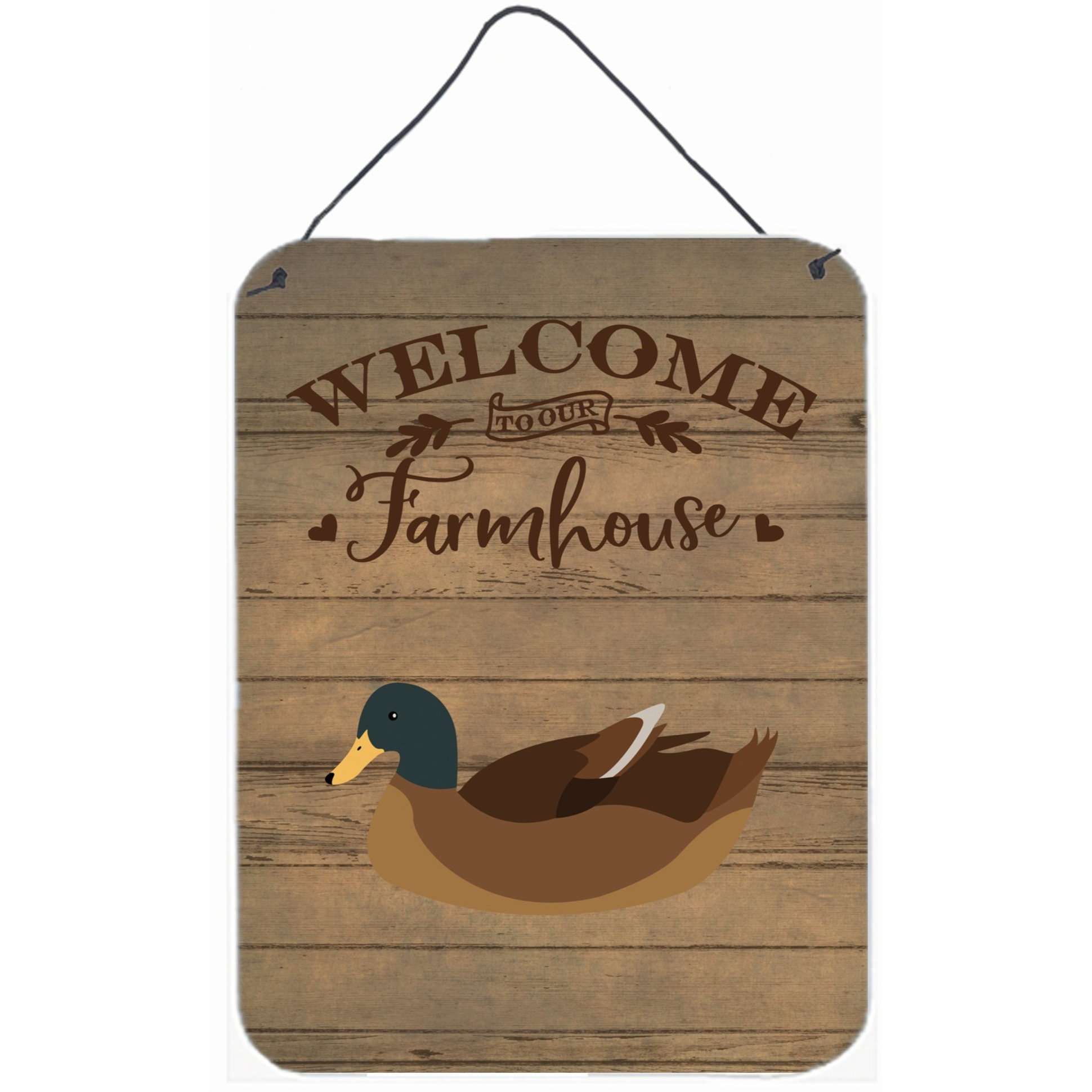 &quotCaroline's Treasures Khaki Campbell Duck Welcome Door Hanging Prints wall-decor, Multicolor"