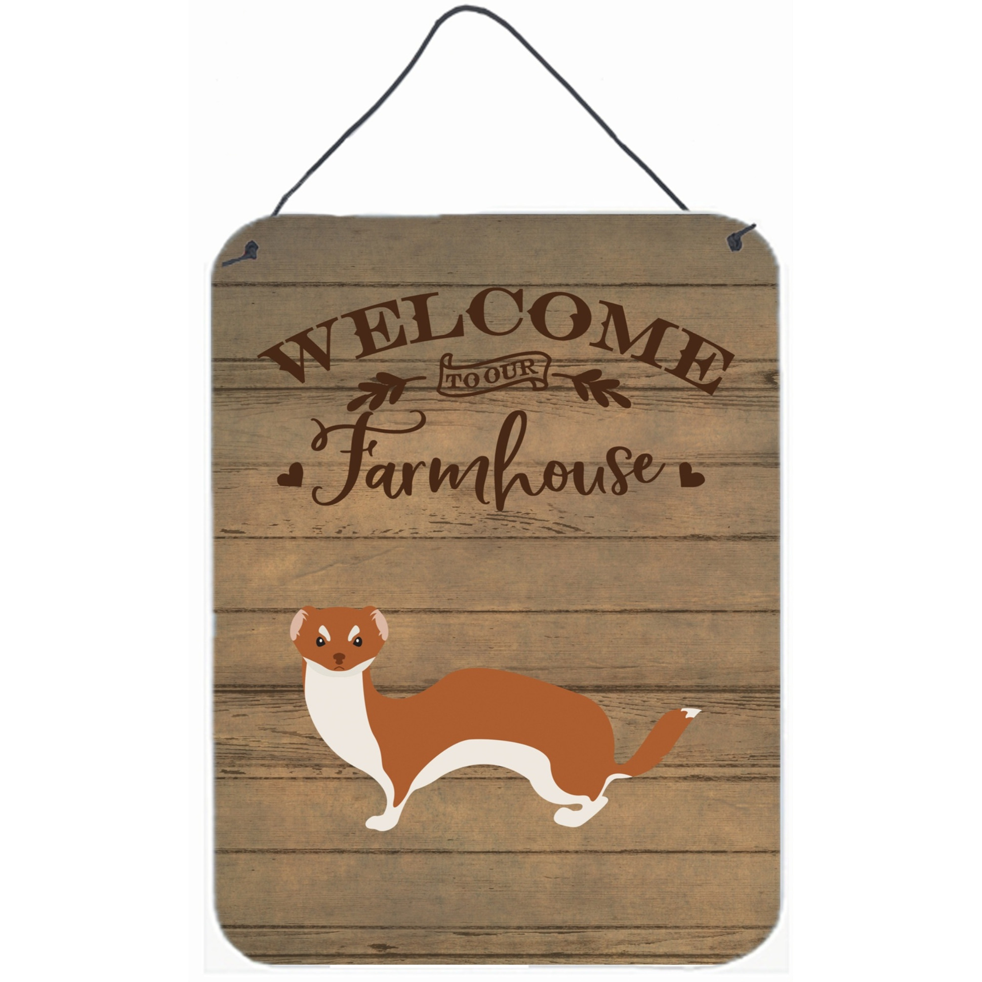 &quotCaroline's Treasures Weasel Welcome Door Hanging Prints wall-decor, Multicolor"