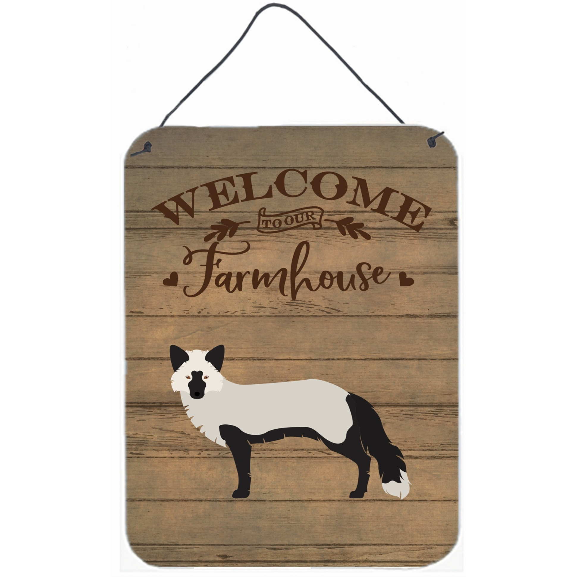 &quotCaroline's Treasures Silver Fox Welcome Door Hanging Prints wall-decor, Multicolor"
