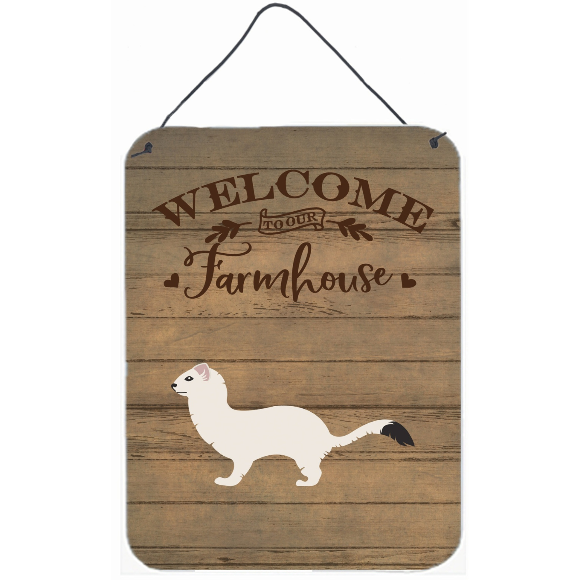&quotCaroline's Treasures Stoat Short-Tailed Weasel Welcome Door Hanging Prints wall-decor, Multicolor"