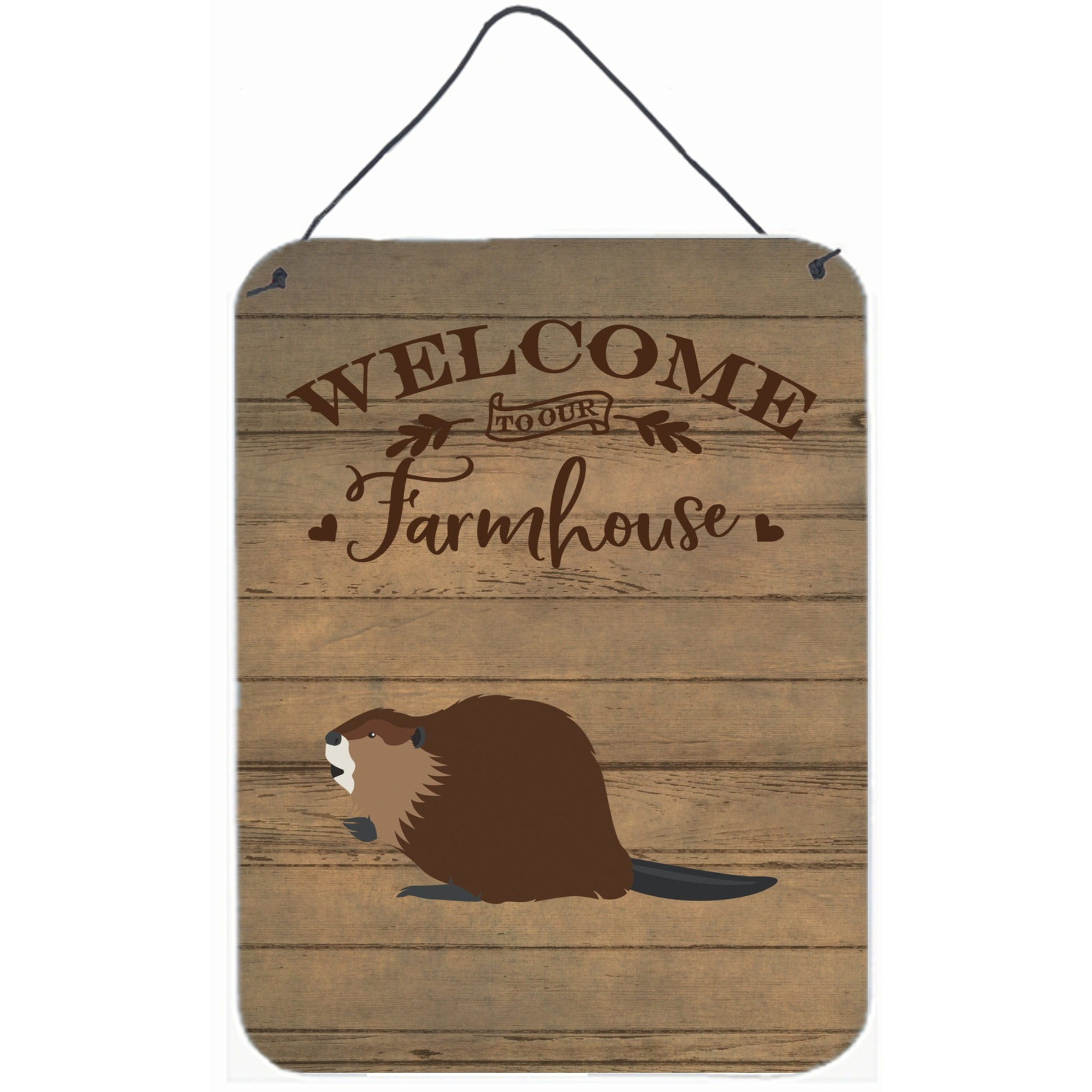 &quotCaroline's Treasures Eurasian Beaver Welcome Door Hanging Prints wall-decor, Multicolor"