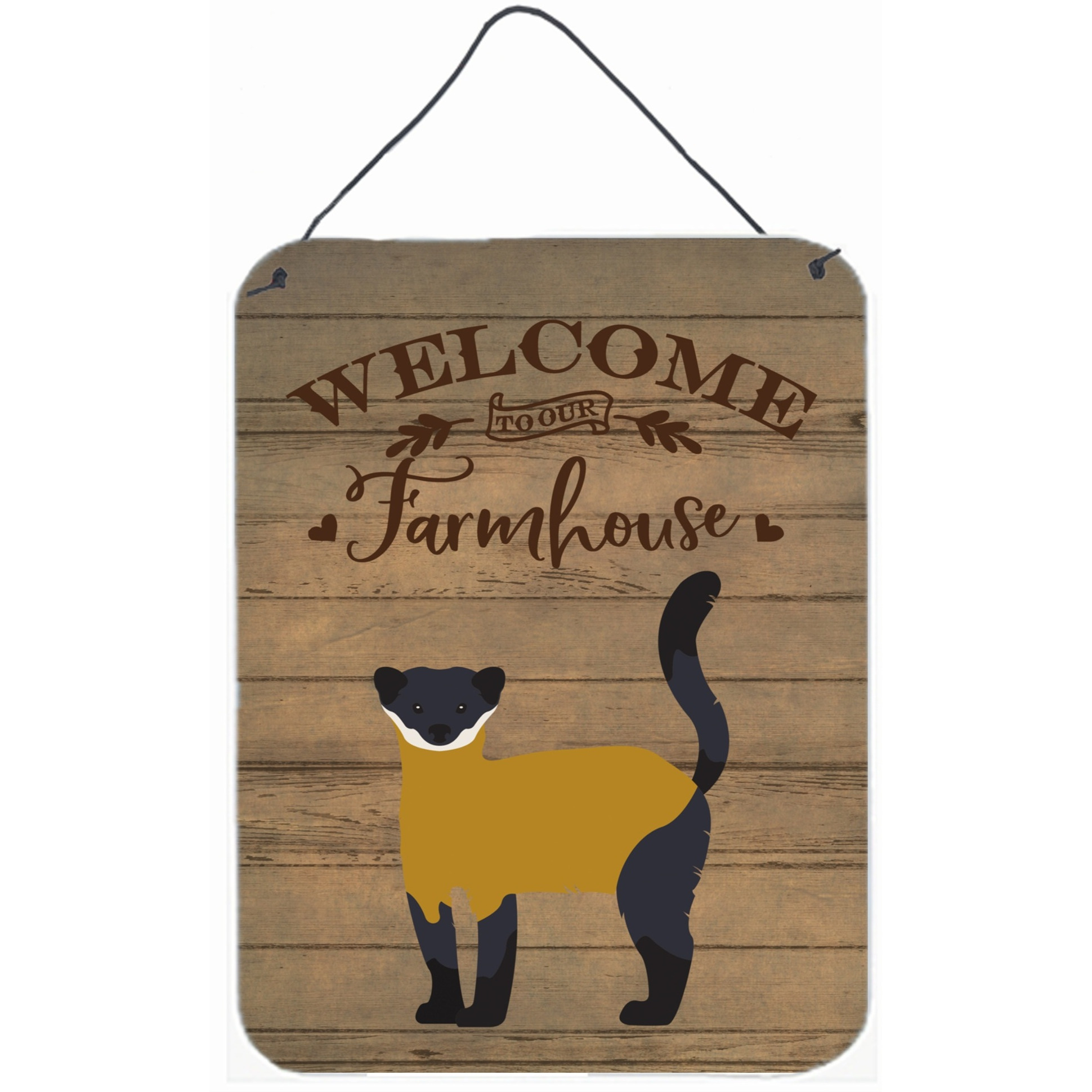 &quotCaroline's Treasures Yellow-Throated Marten Welcome Door Hanging Prints wall-decor, Multicolor"