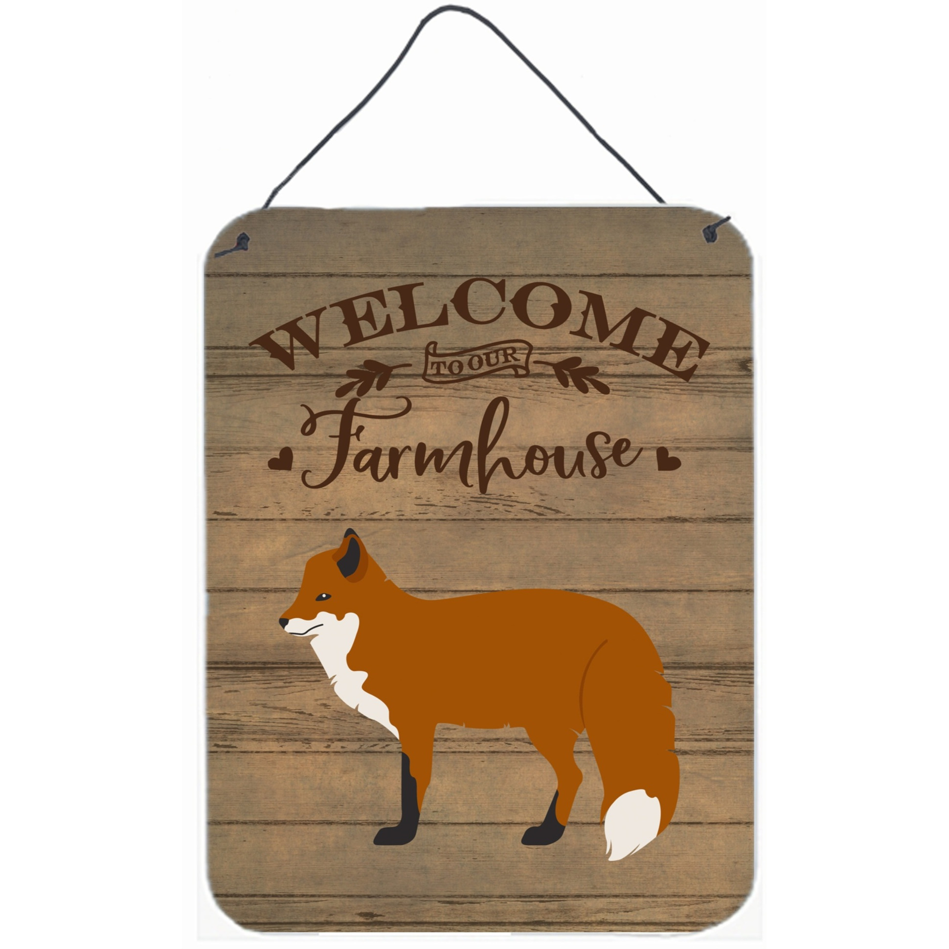 &quotCaroline's Treasures Red Fox Welcome Door Hanging Prints wall-decor, Multicolor"