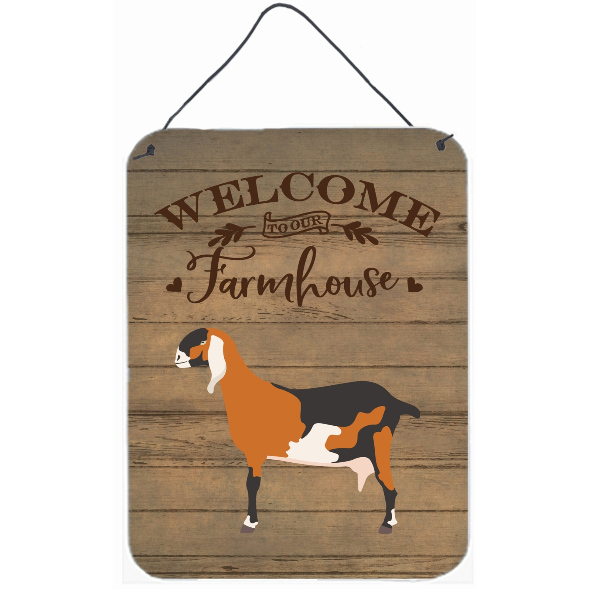 &quotCaroline's Treasures Anglo Nubian Goat Welcome Door Hanging Prints wall-decor, Multicolor"