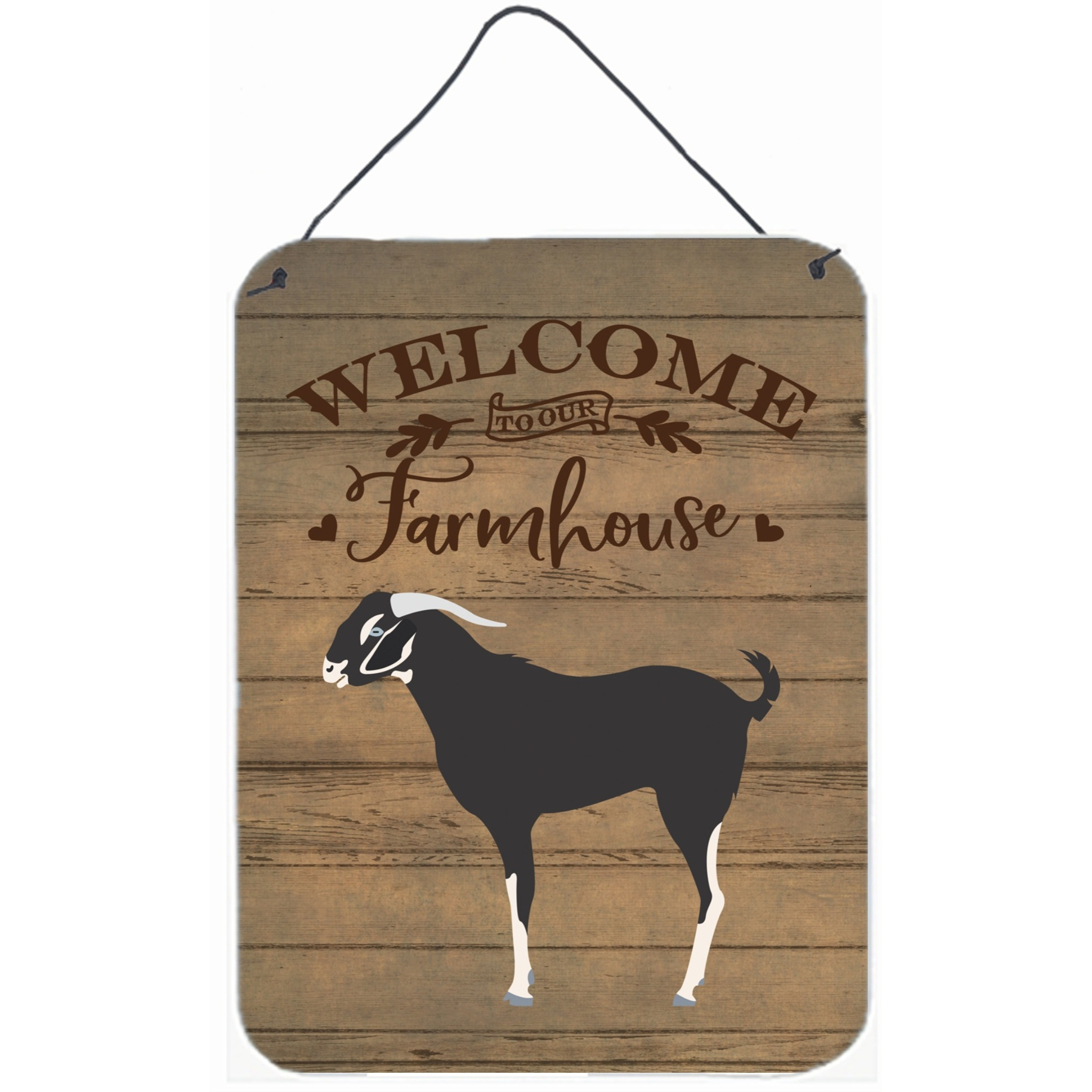 &quotCaroline's Treasures Black Bengal Goat Welcome Door Hanging Prints wall-decor, Multicolor"