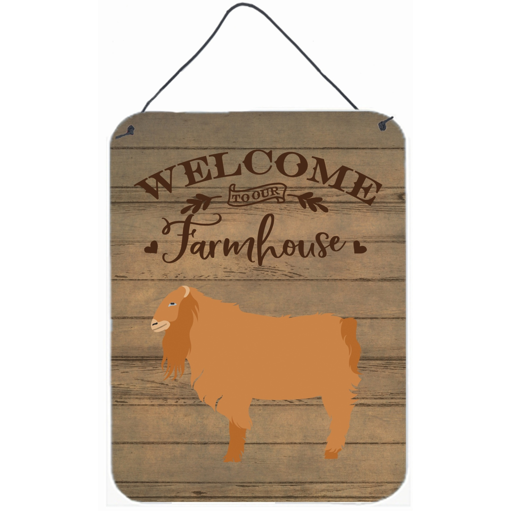 &quotCaroline's Treasures American Lamancha Goat Welcome Door Hanging Prints wall-decor, Multicolor"