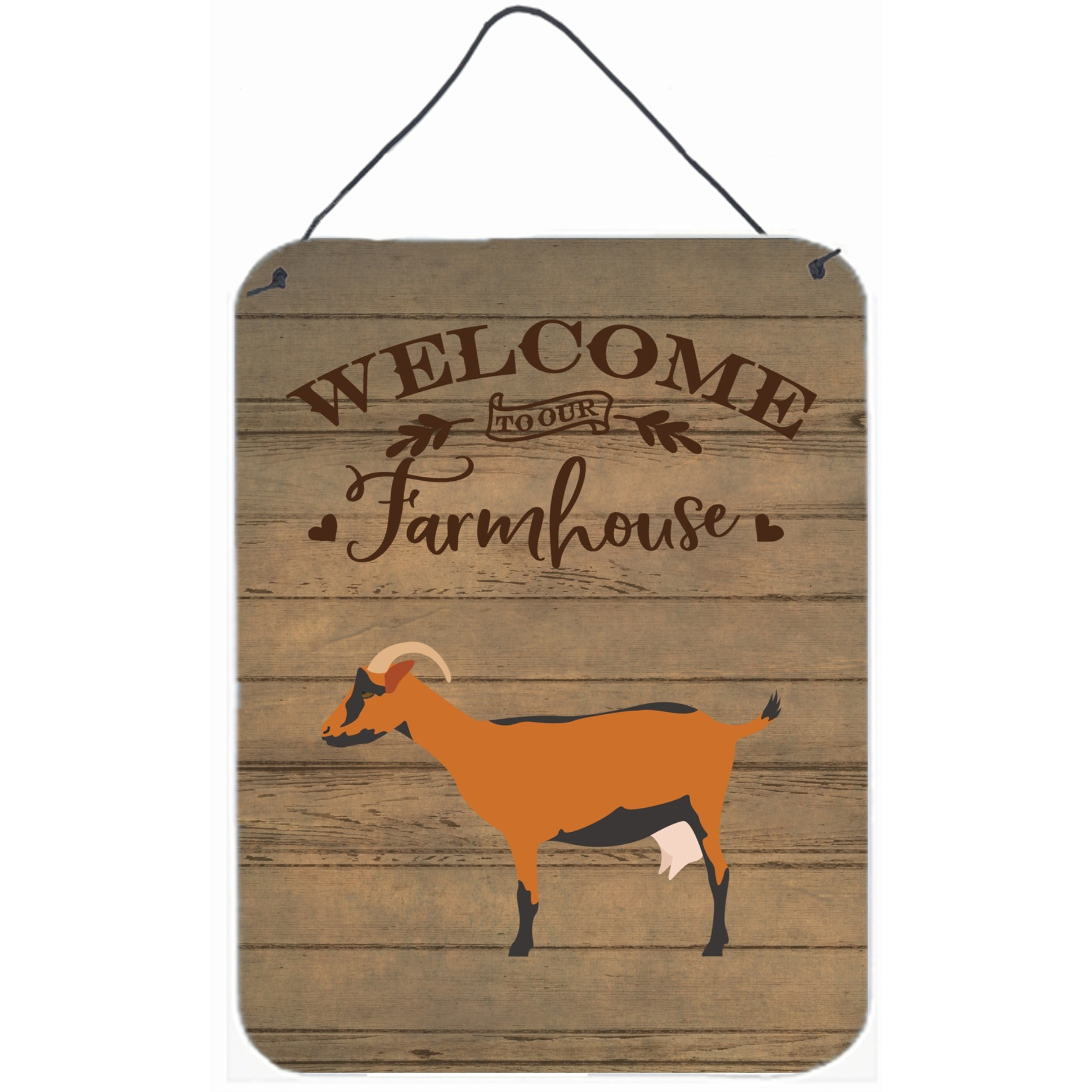 &quotCaroline's Treasures Oberhasli Goat Welcome Door Hanging Prints wall-decor, Multicolor"