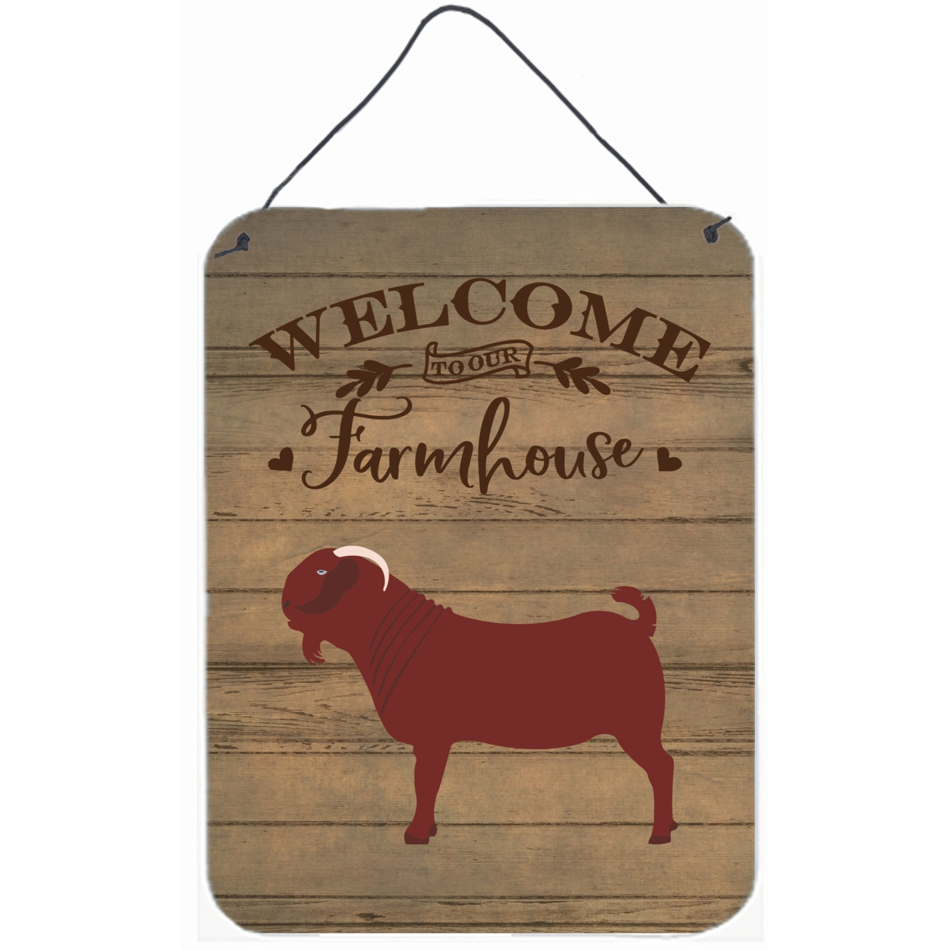 &quotCaroline's Treasures Kalahari Red Goat Welcome Door Hanging Prints wall-decor, Multicolor"