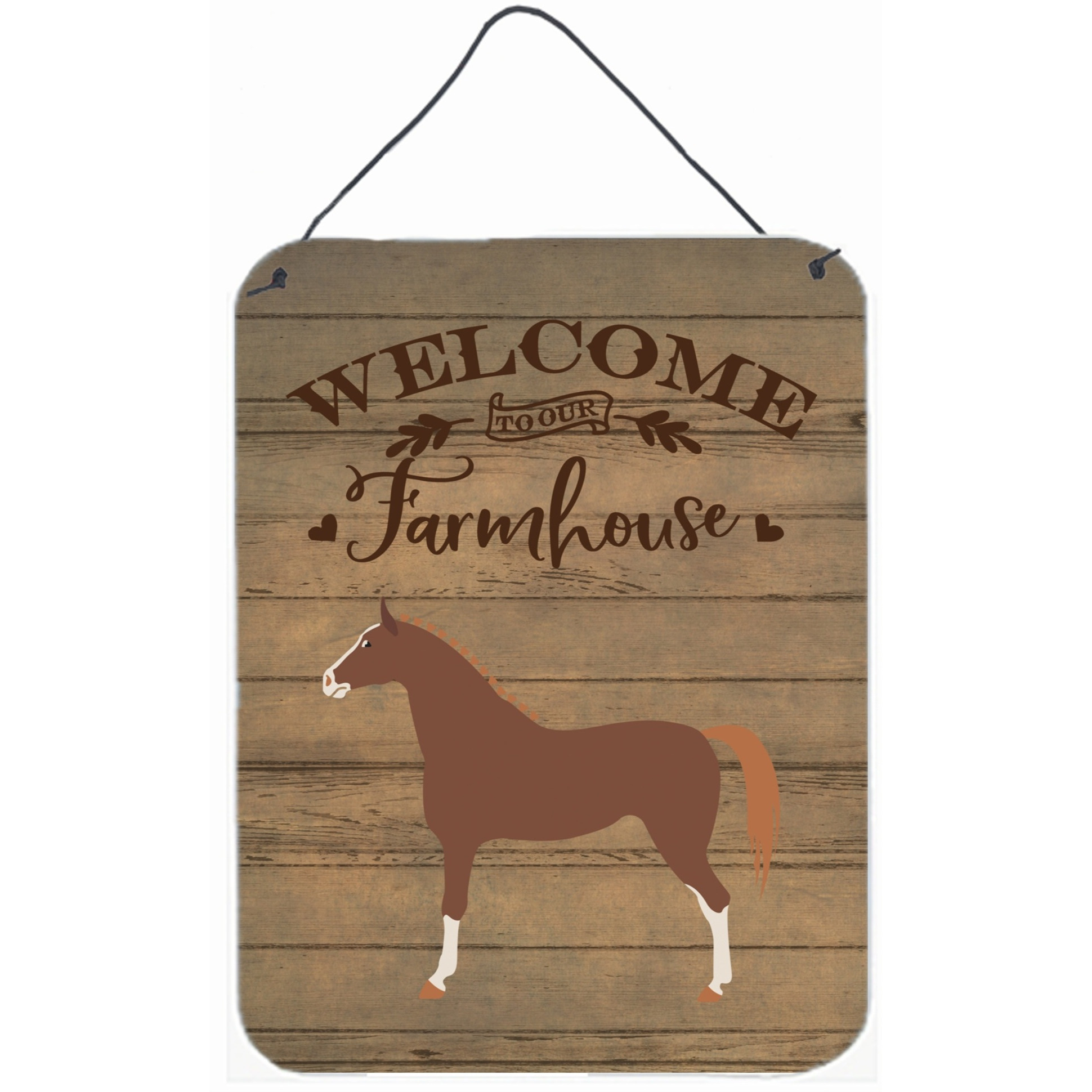 &quotCaroline's Treasures Hannoverian Horse Welcome Door Hanging Prints wall-decor, Multicolor"