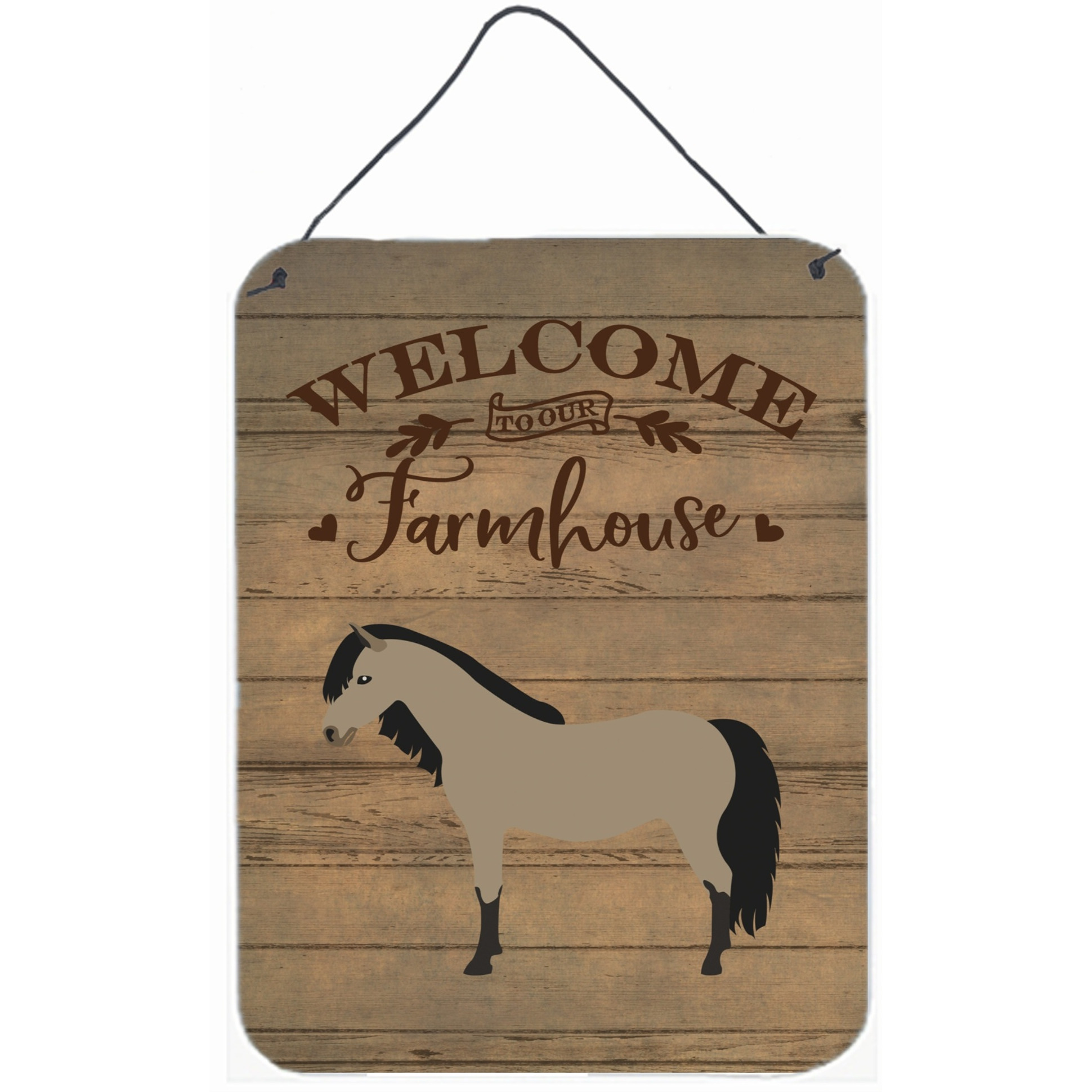 &quotCaroline's Treasures Welsh Pony Horse Welcome Door Hanging Prints wall-decor, Multicolor"