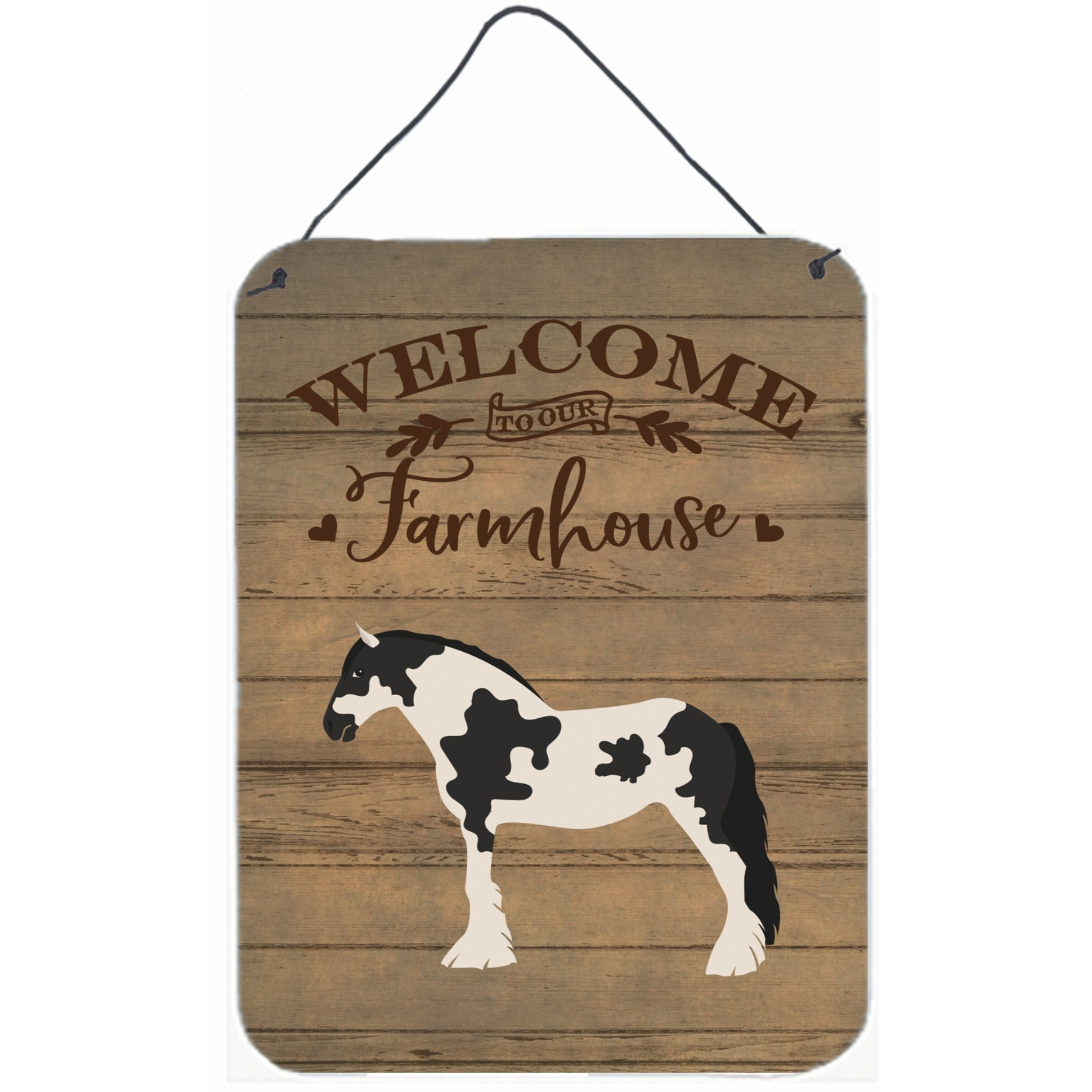 &quotCaroline's Treasures Cyldesdale Horse Welcome Door Hanging Prints wall-decor, Multicolor"