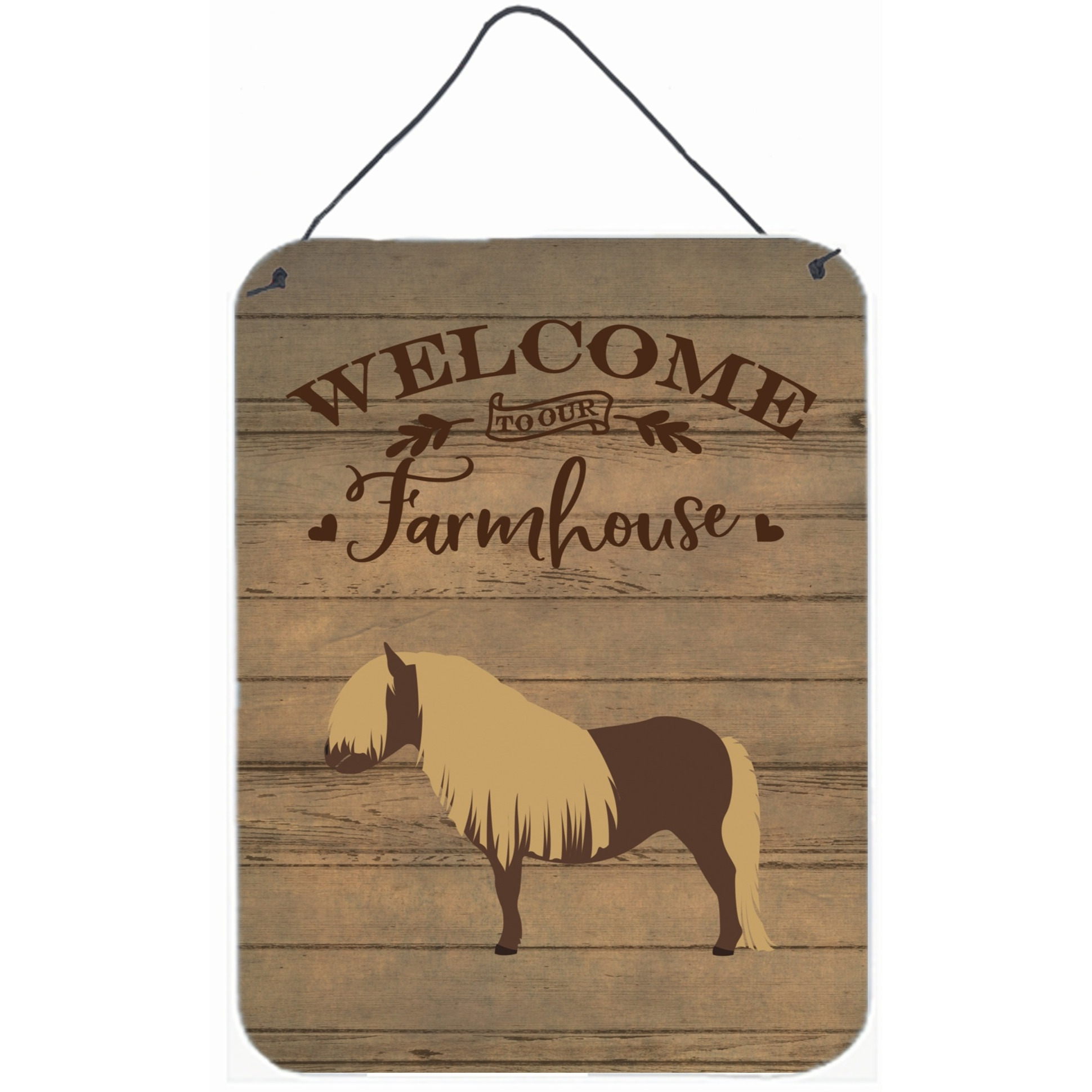 &quotCaroline's Treasures Shetland Pony Horse Welcome Door Hanging Prints wall-decor, Multicolor"
