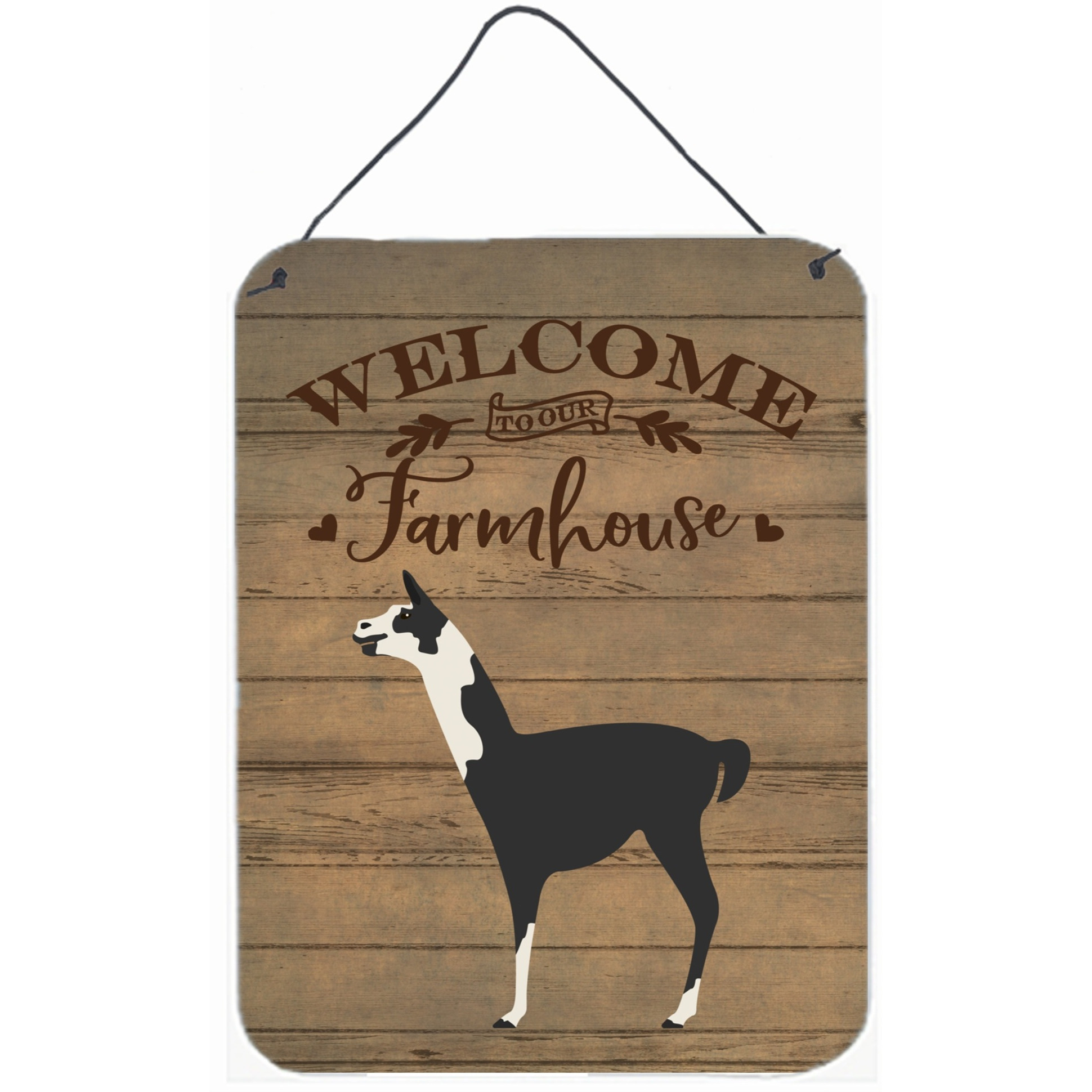 &quotCaroline's Treasures Llama Q' Ara Welcome Door Hanging Prints wall-decor, Multicolor"