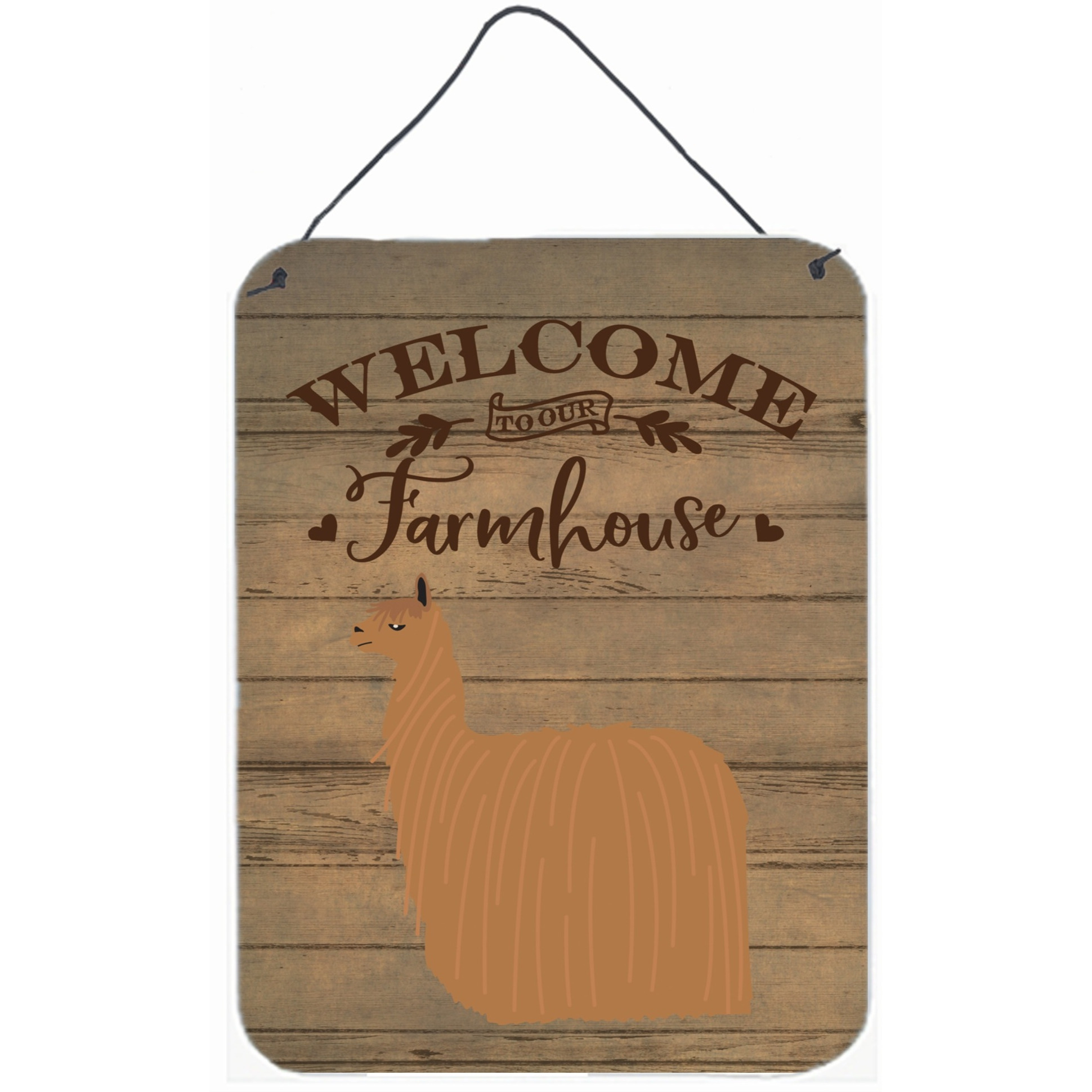&quotCaroline's Treasures Alpaca Suri Welcome Door Hanging Prints wall-decor, Multicolor"