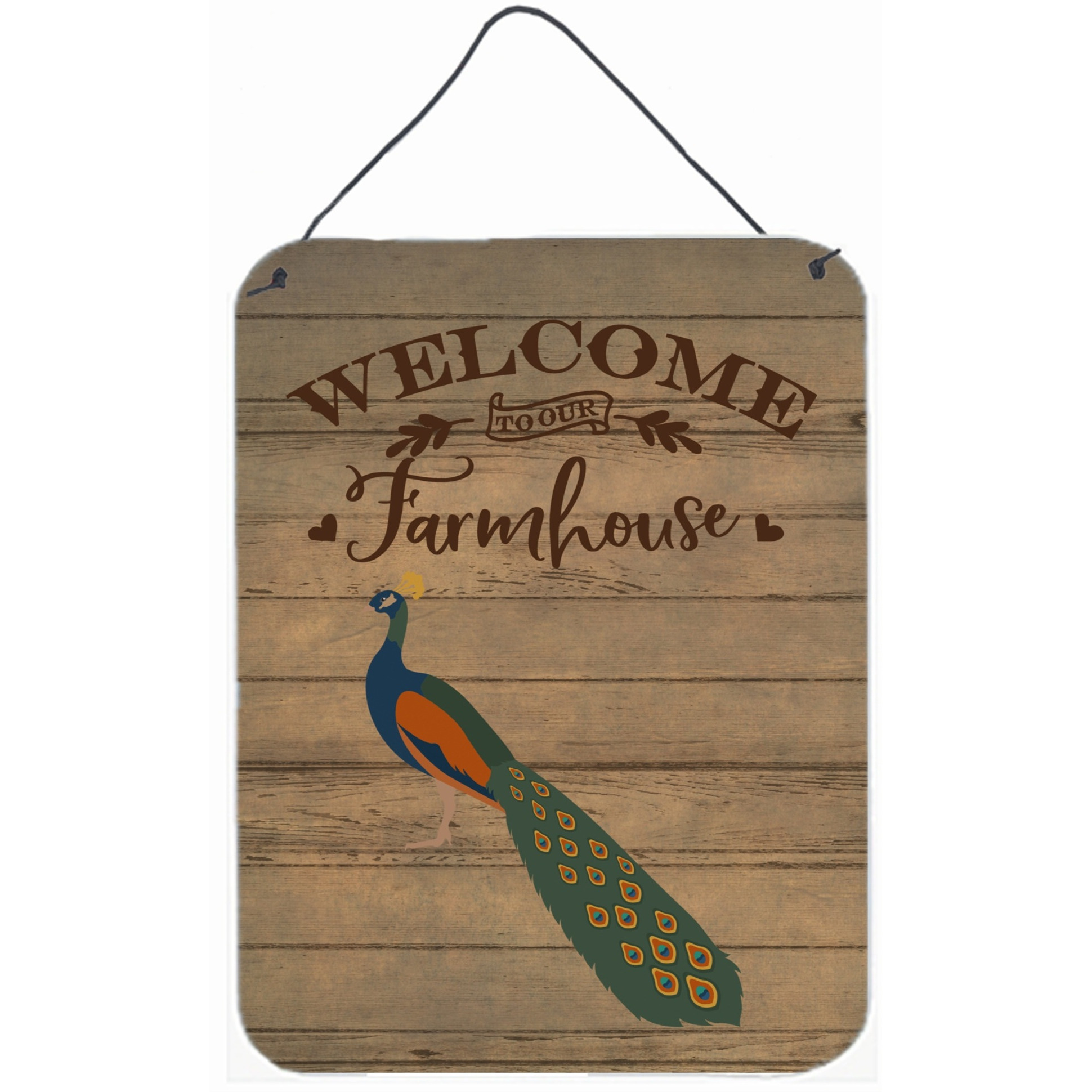 &quotCaroline's Treasures Indian Peacock Peafowl Welcome Door Hanging Prints wall-decor, Multicolor"