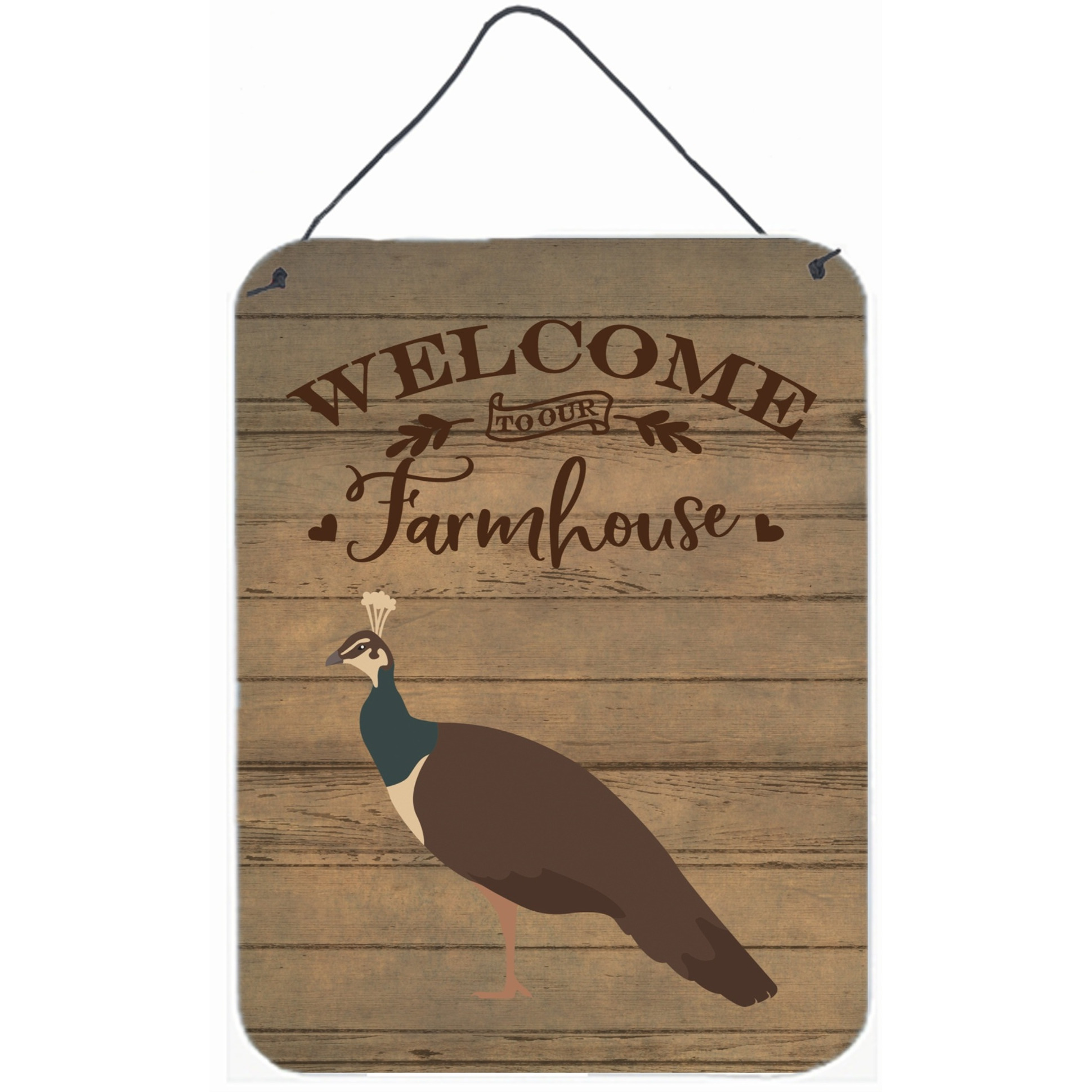 &quotCaroline's Treasures Indian Peahen Peafowl Welcome Door Hanging Prints wall-decor, Multicolor"