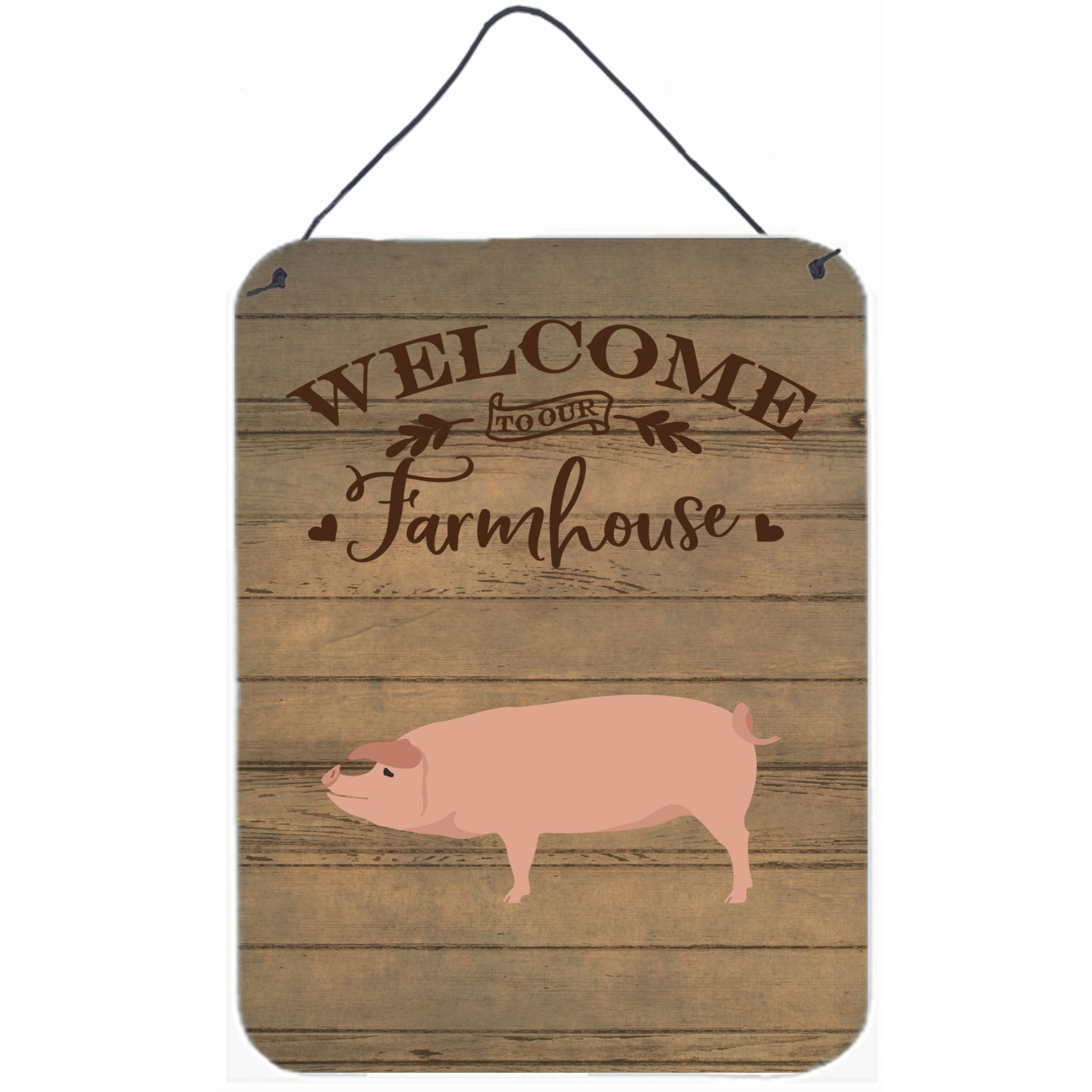 &quotCaroline's Treasures American Landrace Pig Welcome Door Hanging Prints wall-decor, Multicolor"