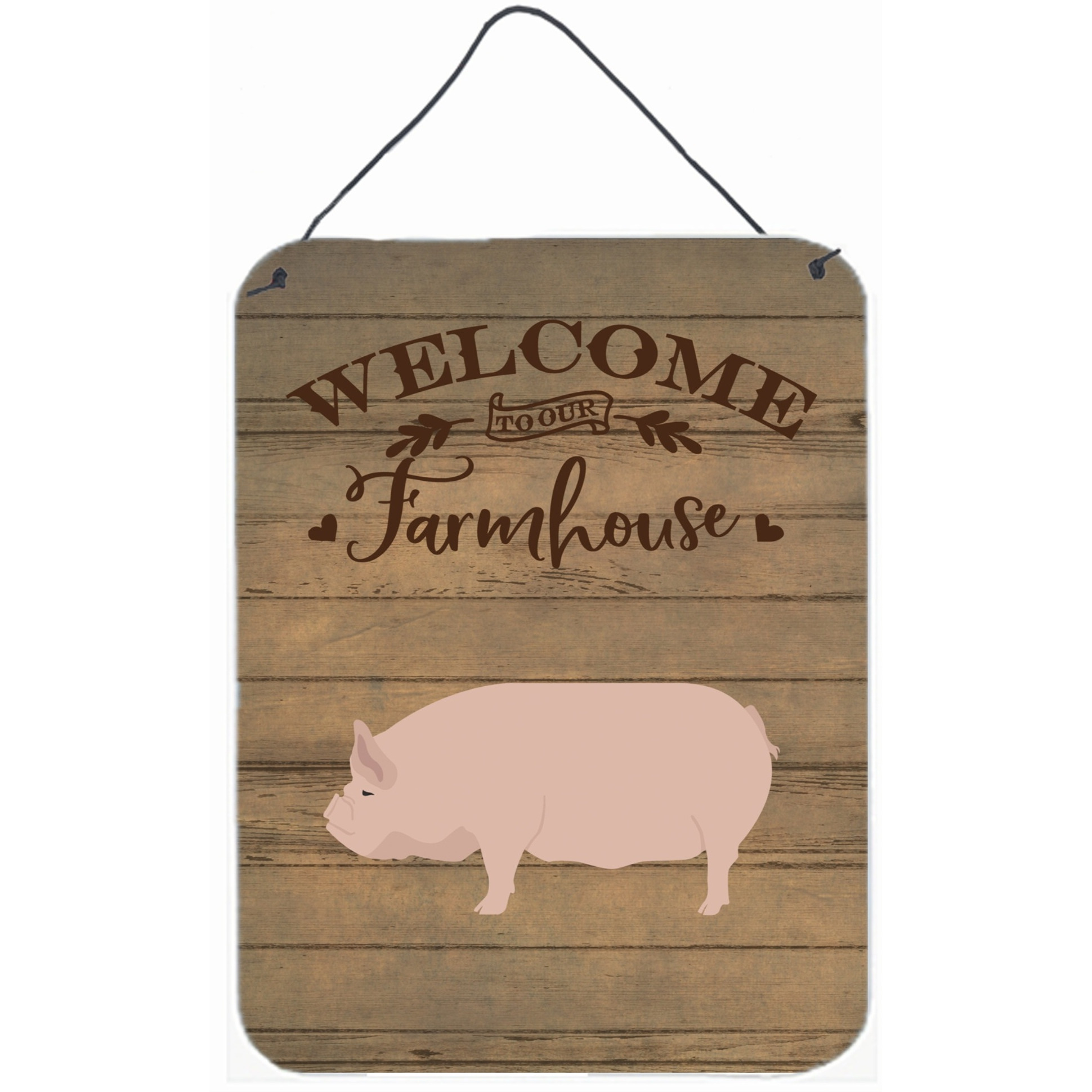 &quotCaroline's Treasures Welsh Pig Welcome Door Hanging Prints wall-decor, Multicolor"