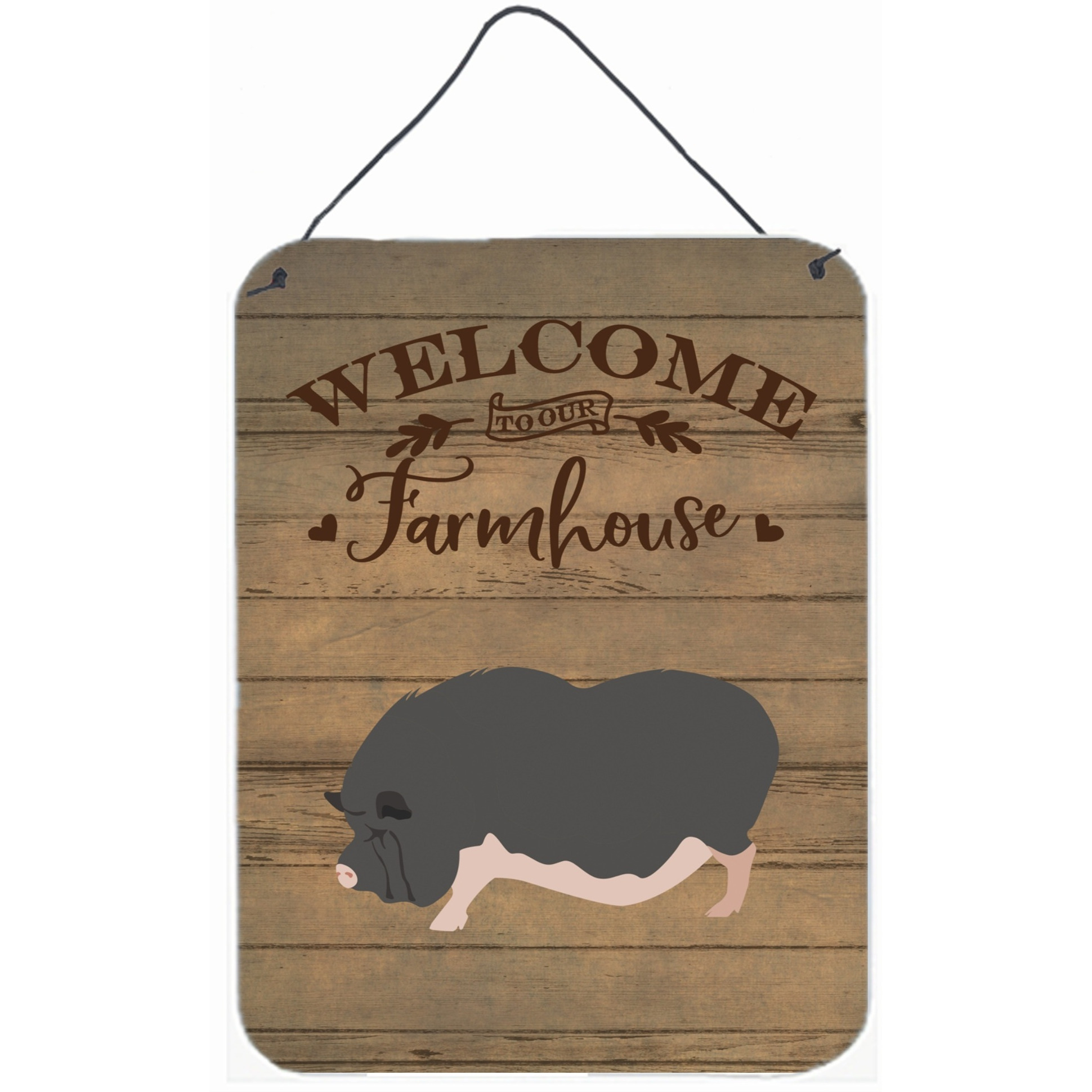&quotCaroline's Treasures Vietnamese Pot-Bellied Pig Welcome Door Hanging Prints wall-decor, Multicolor"