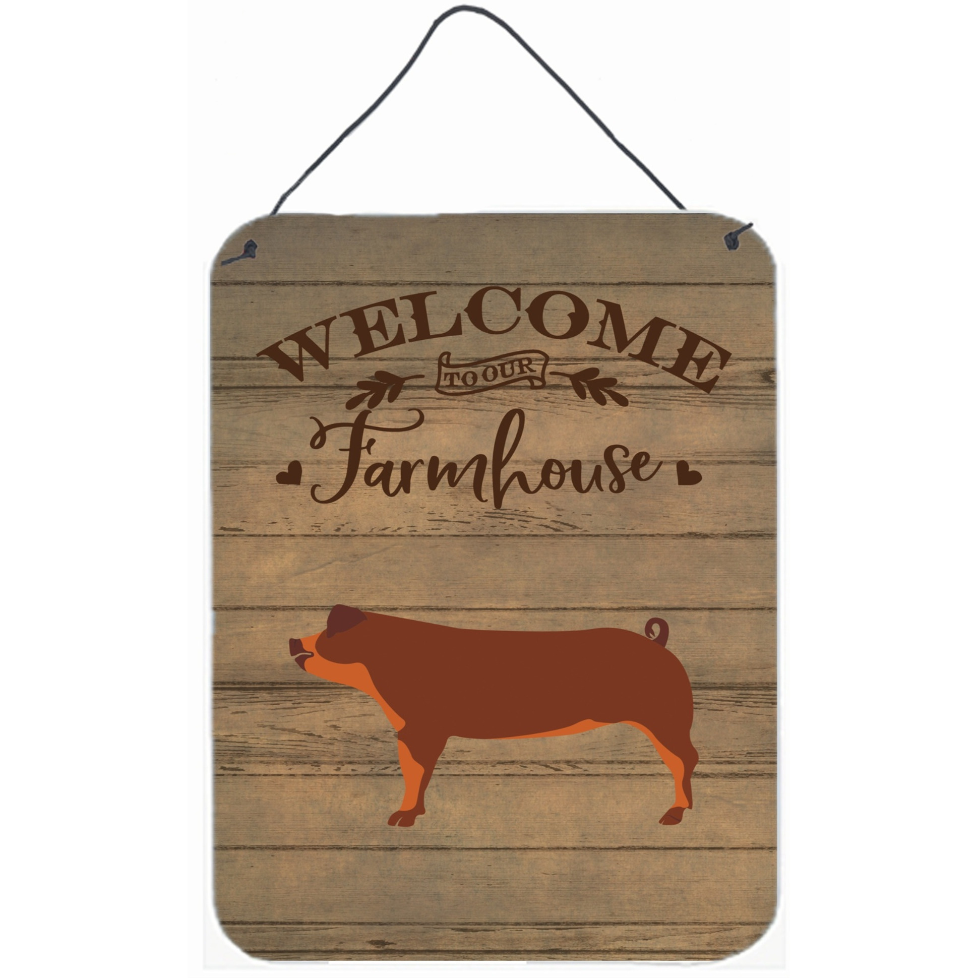 &quotCaroline's Treasures Duroc Pig Welcome Door Hanging Prints wall-decor, Multicolor"