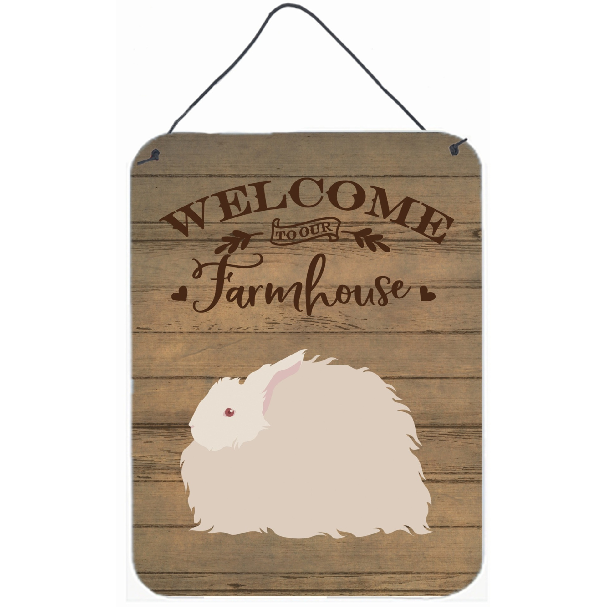 &quotCaroline's Treasures Fluffy Angora Rabbit Welcome Door Hanging Prints wall-decor, Multicolor"