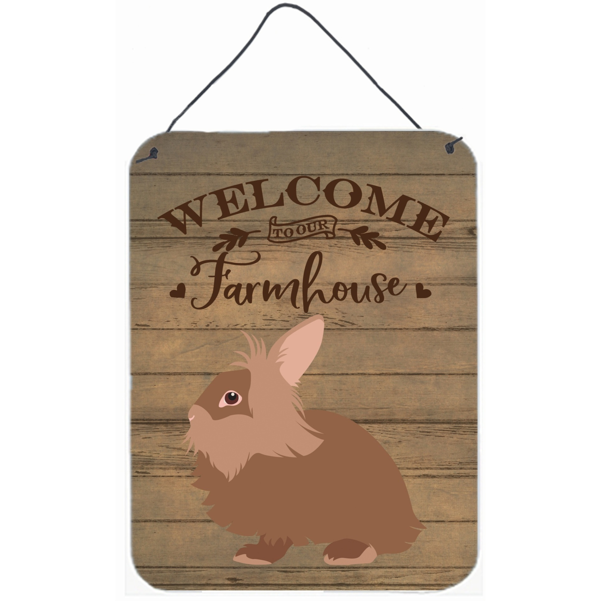 &quotCaroline's Treasures Lionhead Rabbit Welcome Door Hanging Prints wall-decor, Multicolor"