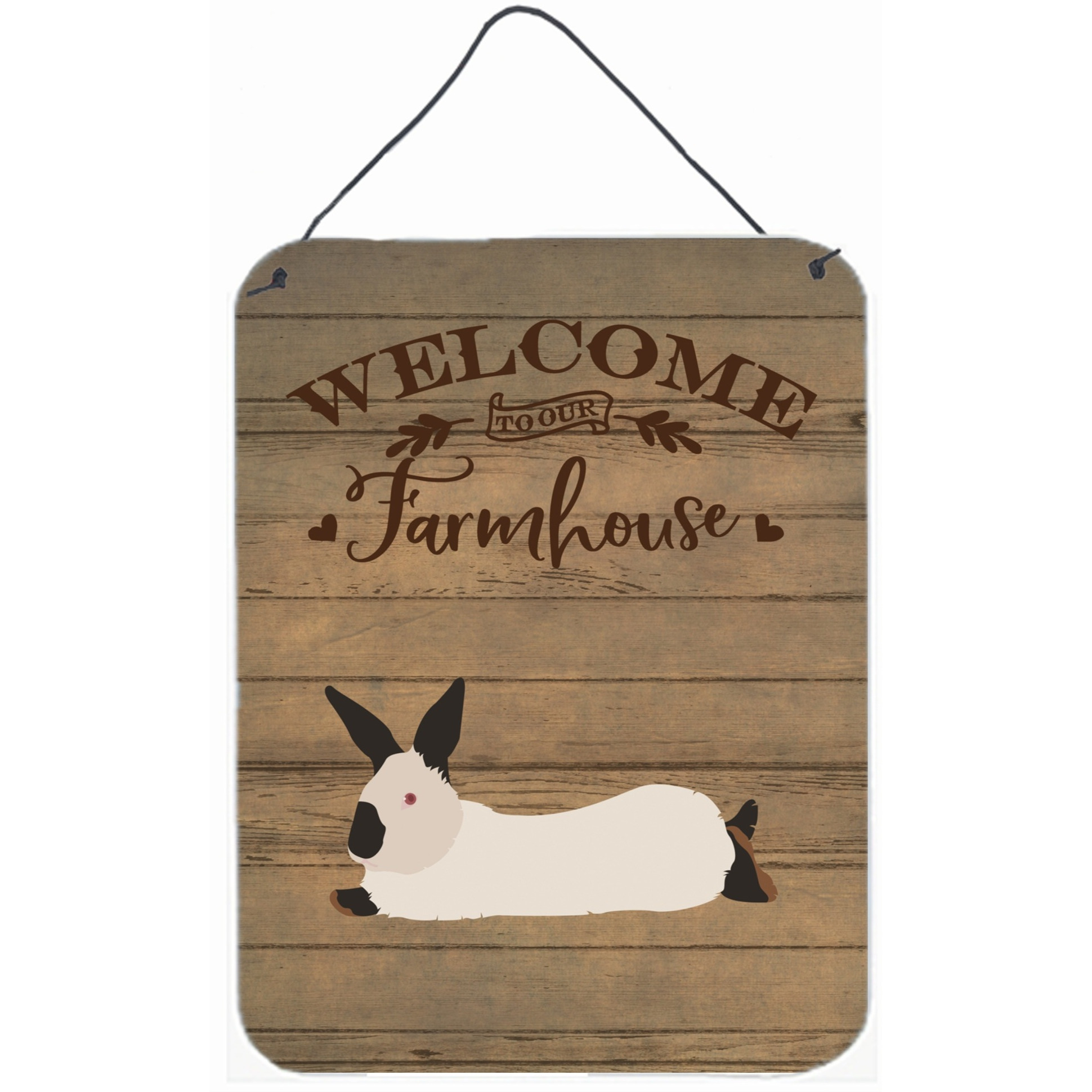 &quotCaroline's Treasures California White Rabbit Welcome Door Hanging Prints wall-decor, Multicolor"
